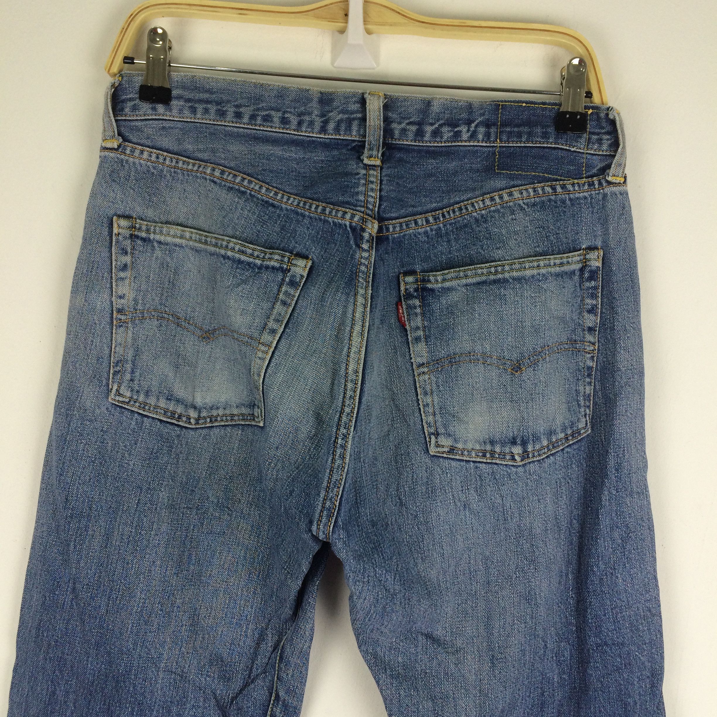 Levi's Vintage Clothing × Nirvana X32 VTG LEVIS BIG E SELVEDGE RIPPED JEANS KURT COBAIN STYLE Size US 31 - 3 Thumbnail