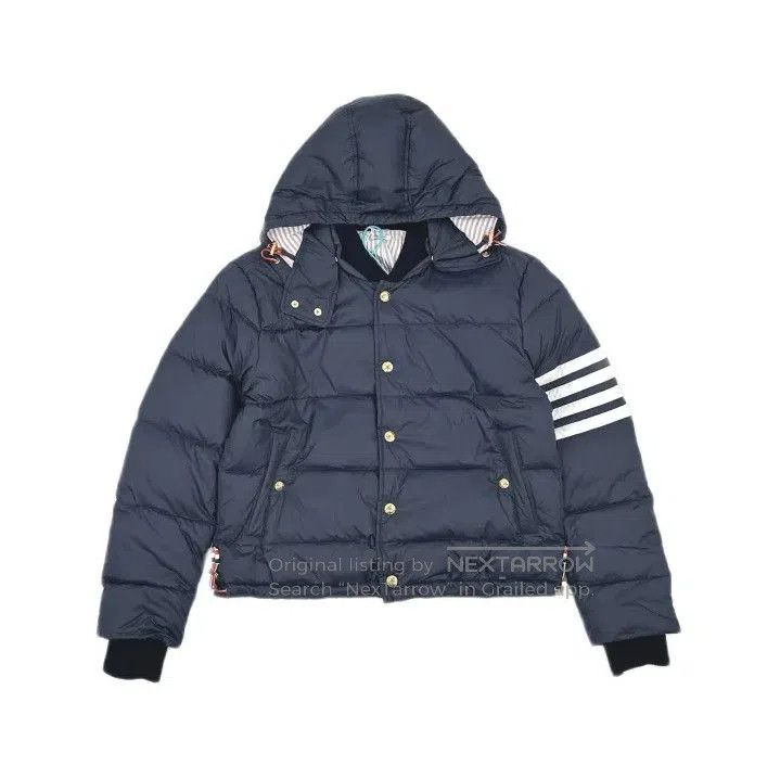 Thom Browne Thom Browne Striped Hooded Down Jacket for Men. Size US S / EU 44-46 / 1 - 2 Thumbnail