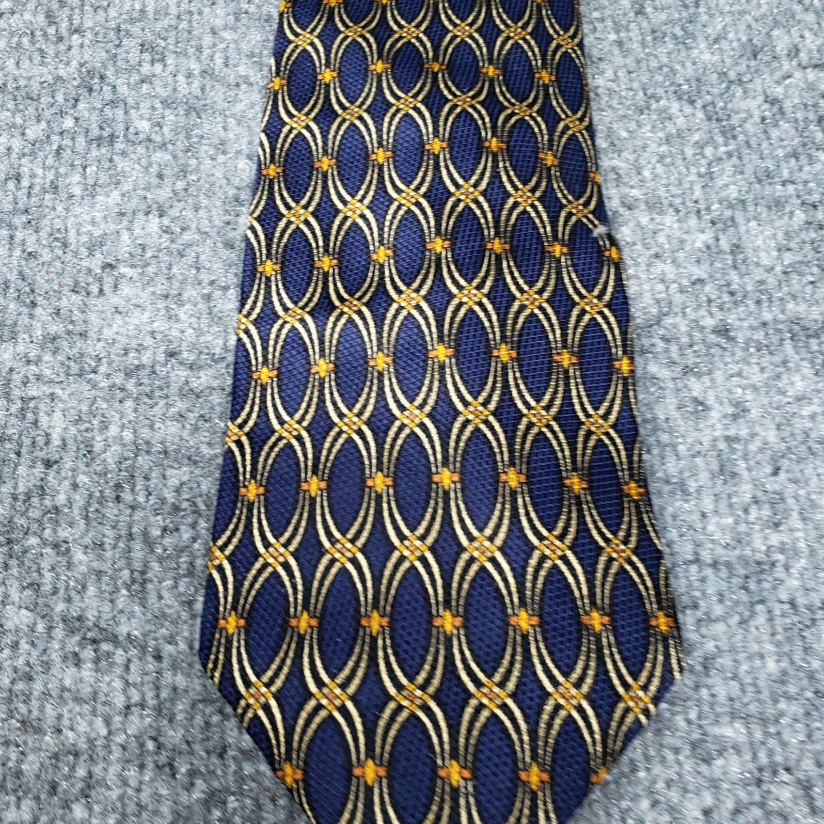 Robert Talbott Robert Talbott Tie Mens Blue Silk Geometric Handsewn Designer USA Studio Neck Size ONE SIZE - 2 Thumbnail