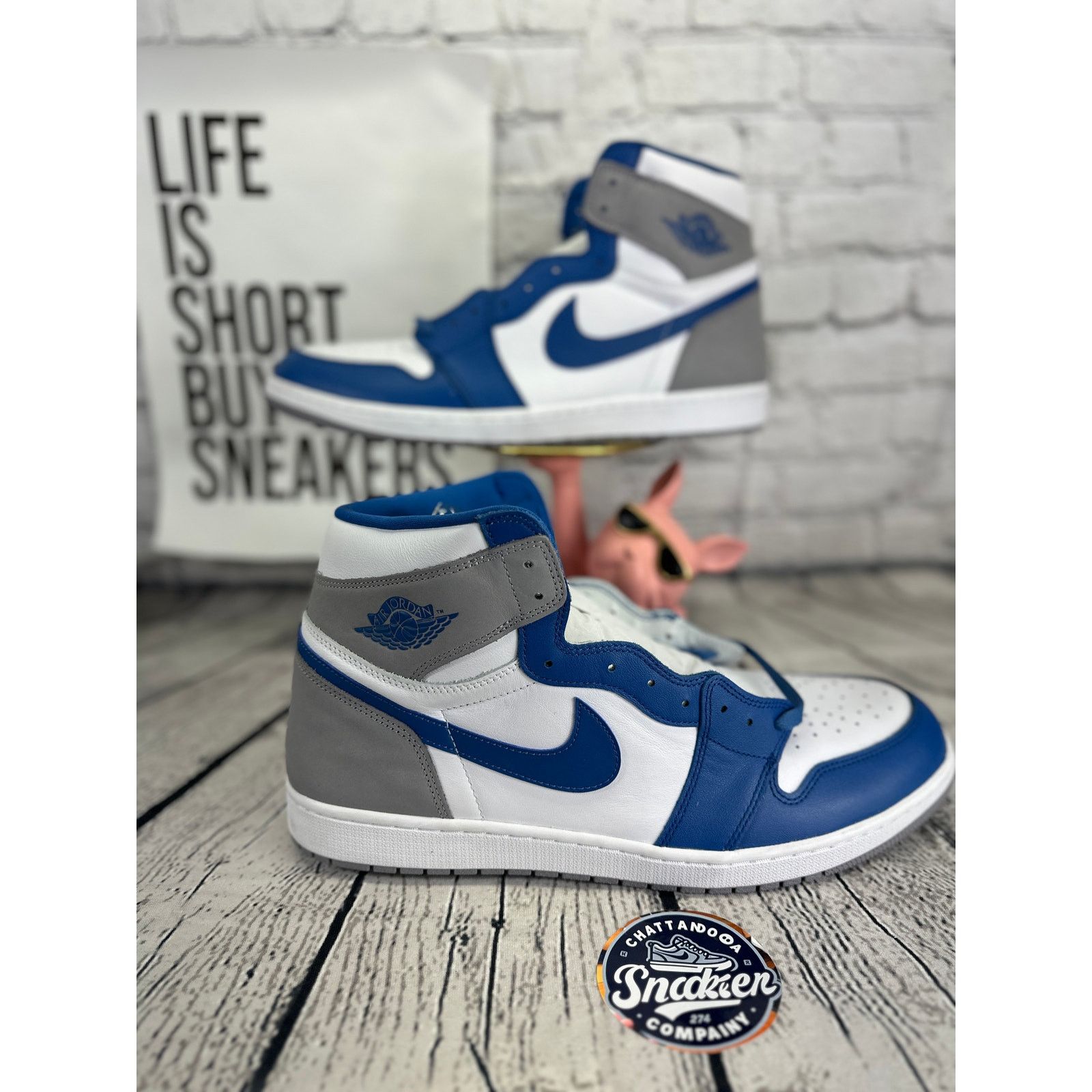 Nike Nike Air Jordan 1 Mens Size 18 True Blue Retro High OG NEW Size US 15 / EU 48 - 1 Thumbnail