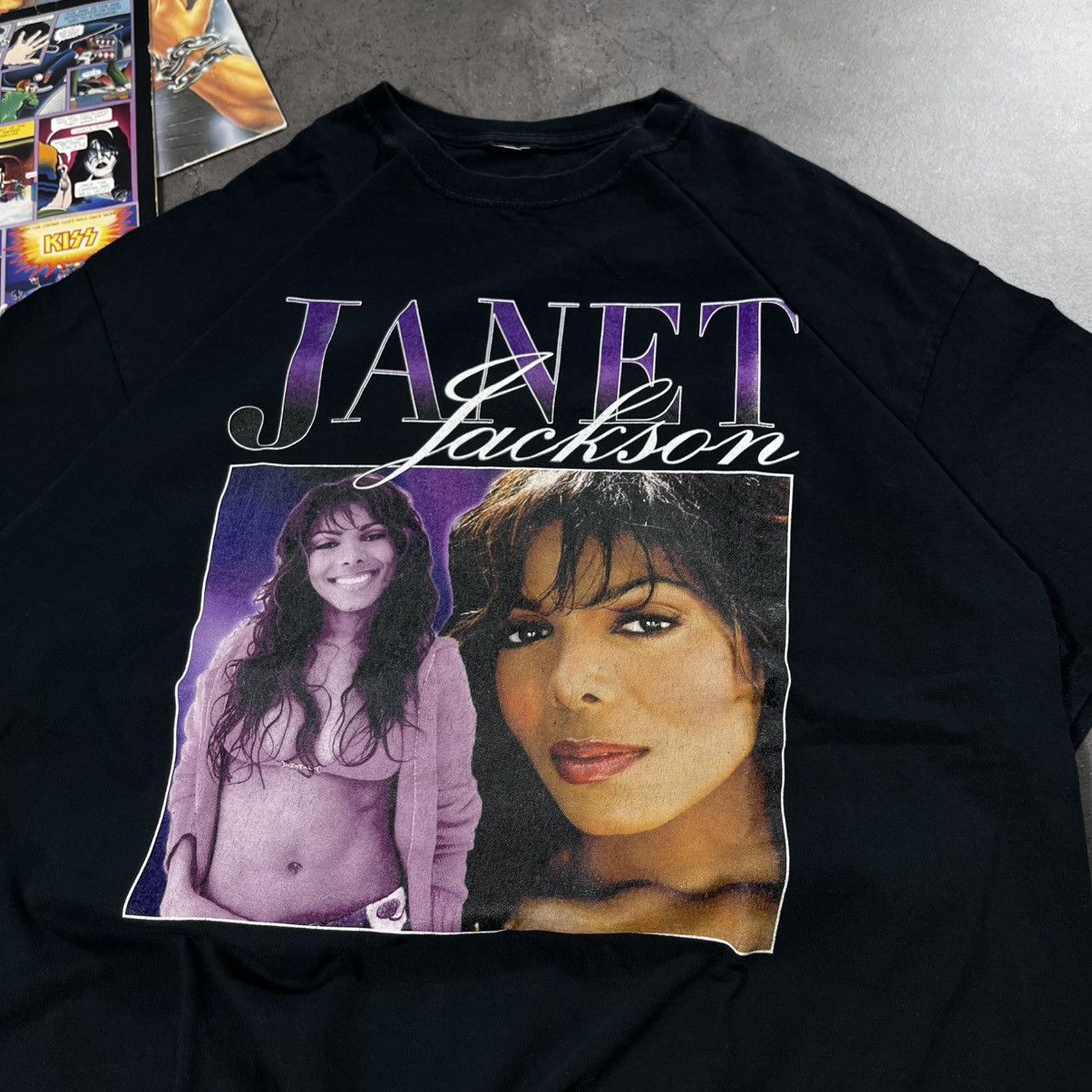 Rap Tees Janet Jackson 00s Vintage Big Logo Pop Star Tee Tshirt Size US L / EU 52-54 / 3 - 2 Thumbnail