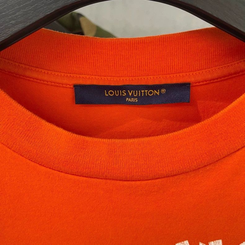 Louis Vuitton Louis Vuitton Orange wavy logo short sleeve T-shirt Size US M / EU 48-50 / 2 - 3 Thumbnail