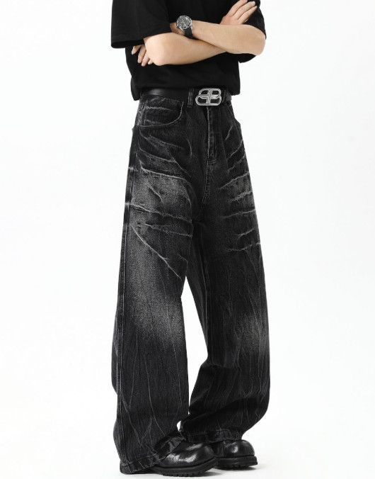 Japanese Brand Washed men's cool scimitar lightning jeans Size US 32 / EU 48 - 2 Thumbnail