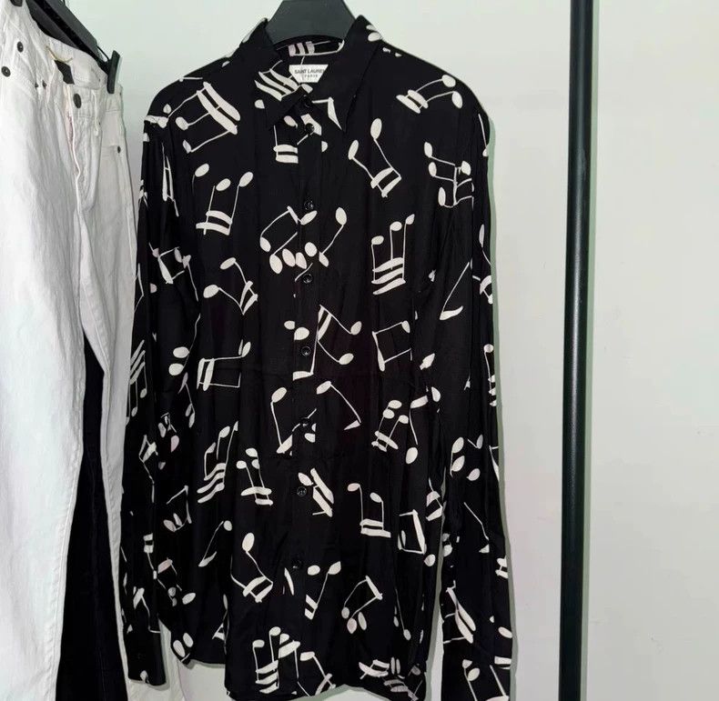 Saint Laurent Music Note Shirt | Grailed