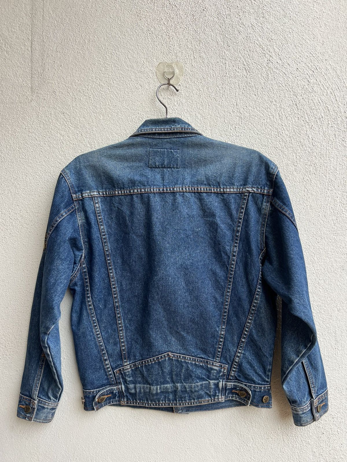 Vintage Vintage 90s Gauloises France Fade Muddy Denim Trucker Jacket Size US M / EU 48-50 / 2 - 22 Thumbnail