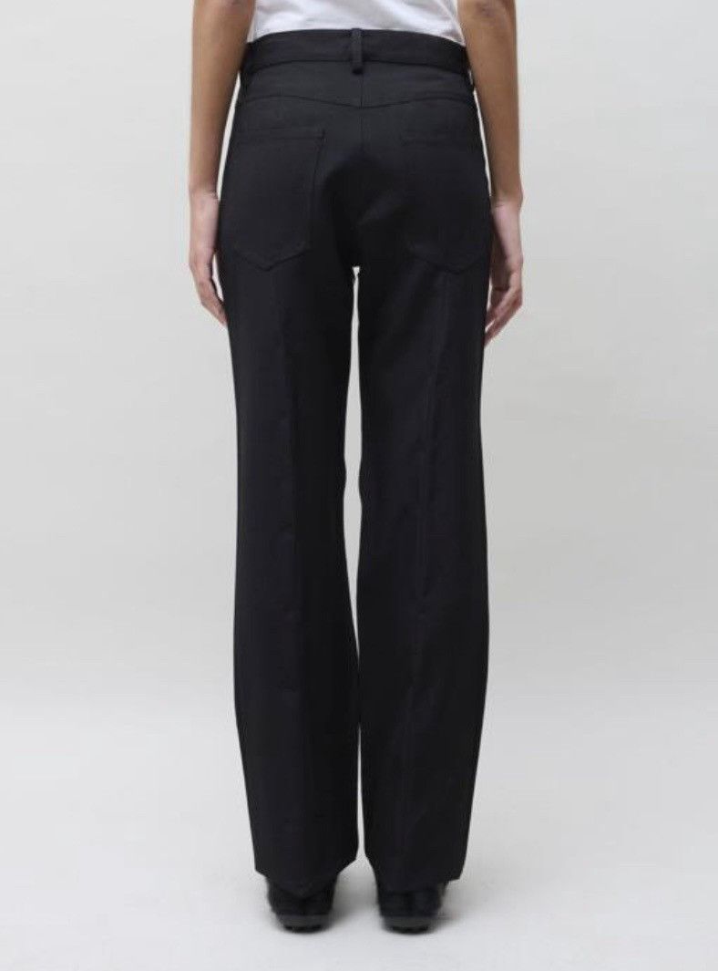 Marni o1f1d3z0326 Front Leather And Back Fabric Trouser in Black Size 26" / US 2 / IT 38 - 2 Thumbnail