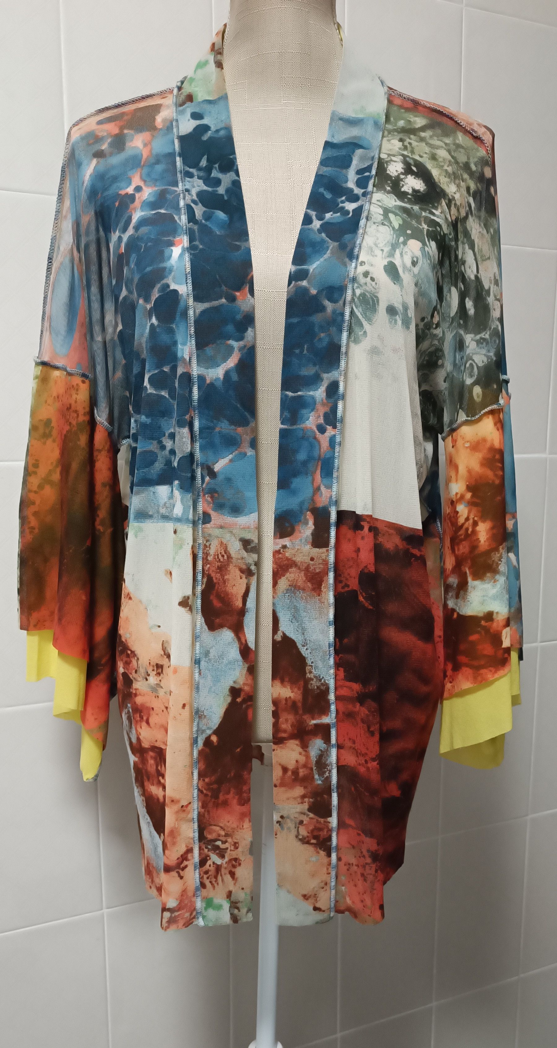 Jean Paul Gaultier SS2000- Bacteria print kimono Size L / US 10 / IT 46 - 5 Thumbnail