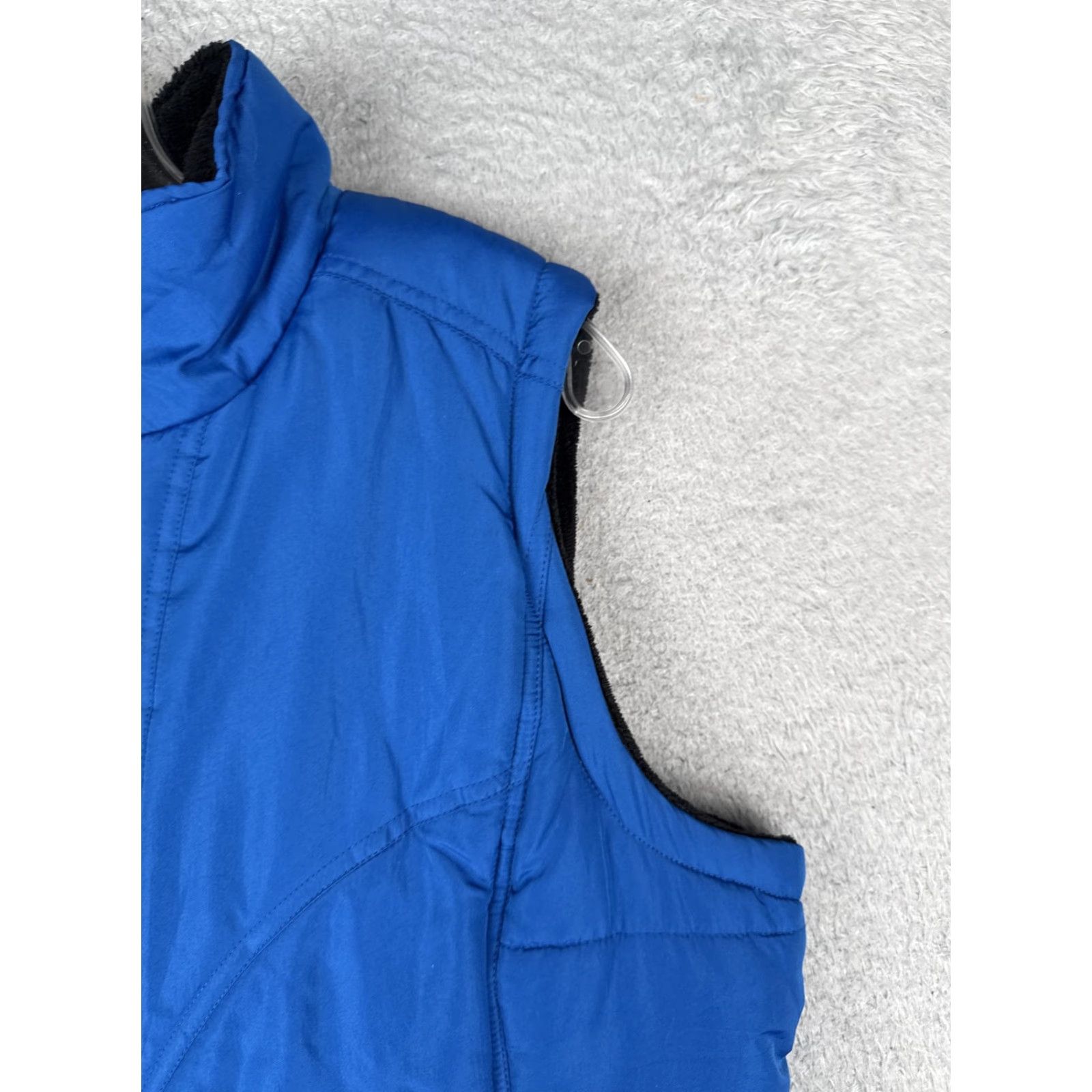 Vintage Keren Hart Vest Womens L Blue Reversible Quilted Fleece Zip Pockets Classic Outdoor Autumn Winter Cabin Casual Size L / US 10 / IT 46 - 2 Thumbnail