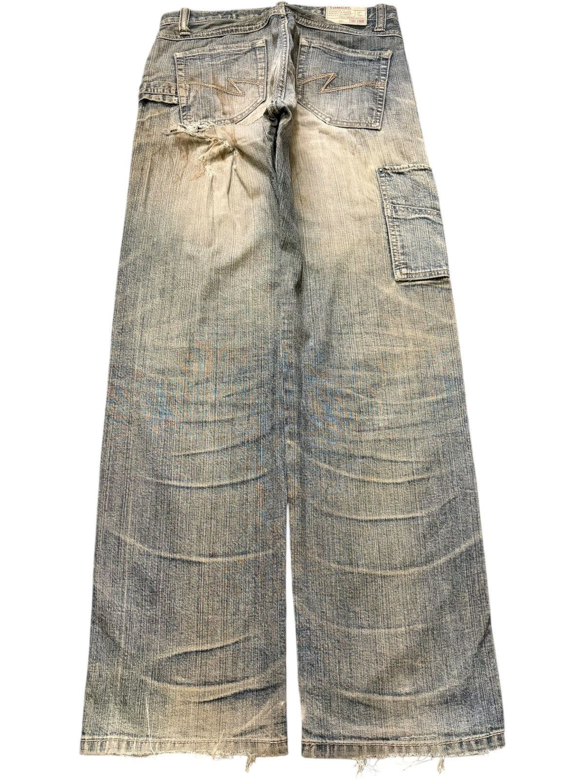 Vintage Japanese Brand Mud Wash Carpenter Distress Jeans