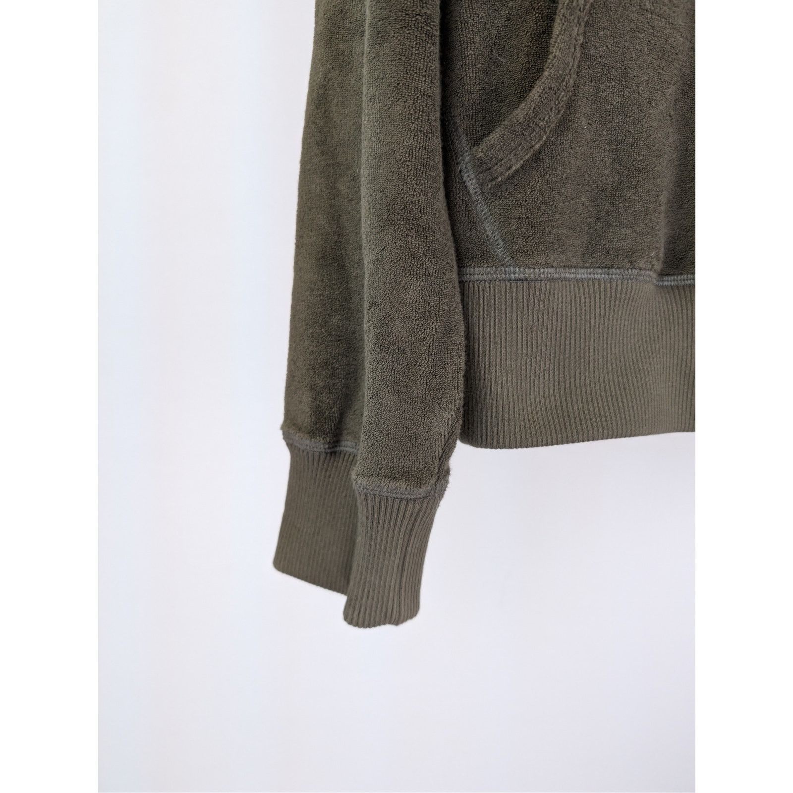 Tom Ford o1rshd1 CC20 Towelling cotton hoodie in green Size US M / EU 48-50 / 2 - 5 Thumbnail