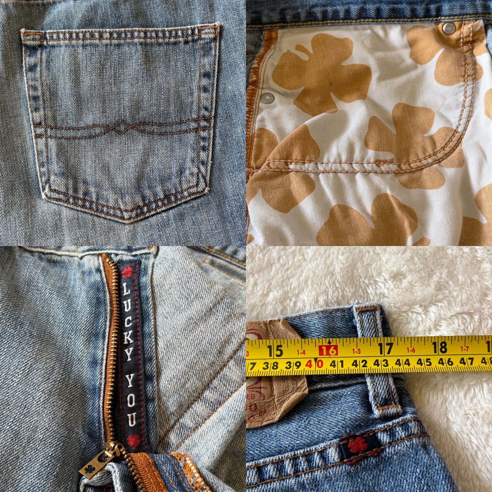 Lucky Brand VINTAGE Lucky Brand Jeans Mens 34x34.5 Blue Timeless 90s USA Straight Size US 34 / EU 50 - 8 Thumbnail
