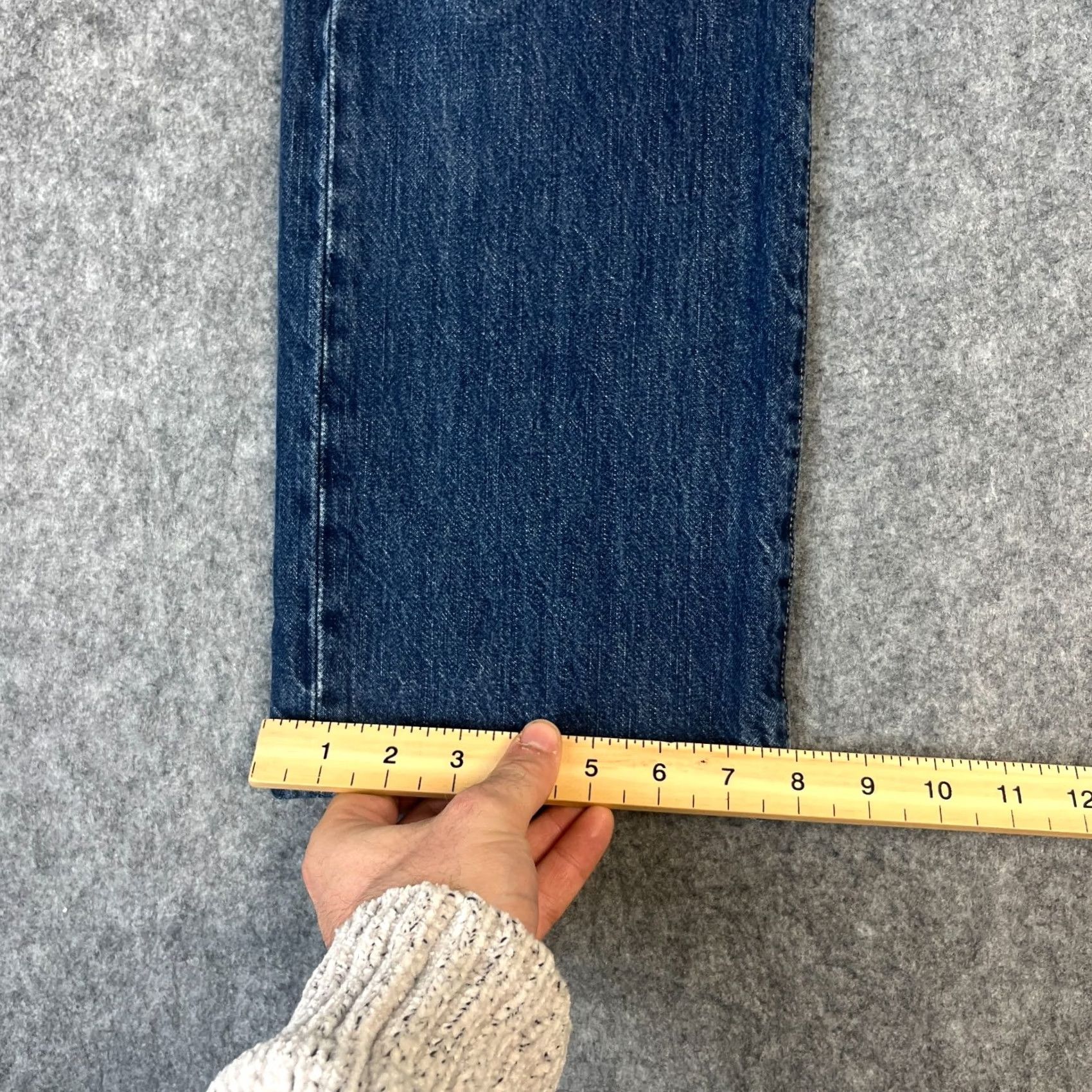 Levi's Levi's 501 Jeans Regular Straight 34 Dark Wash Blue Faded Button Fly Mens Vintage No N/A Size US 34 / EU 50 - 3 Thumbnail