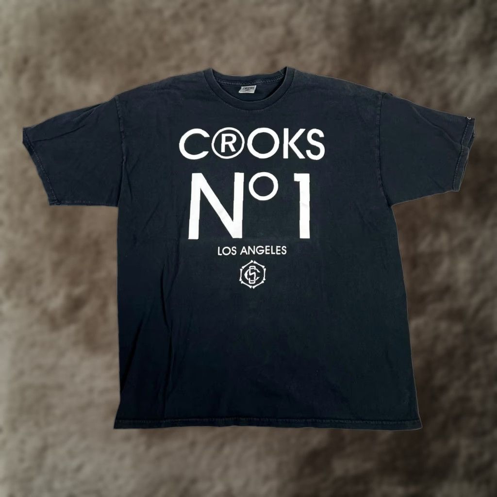 Crooks & Castles VINTAGE Crooks & Castles T-Shirt Mens XL No 1 Los Angeles Black Streetwear Y2K Size US XL / EU 56 / 4 - 1 Thumbnail