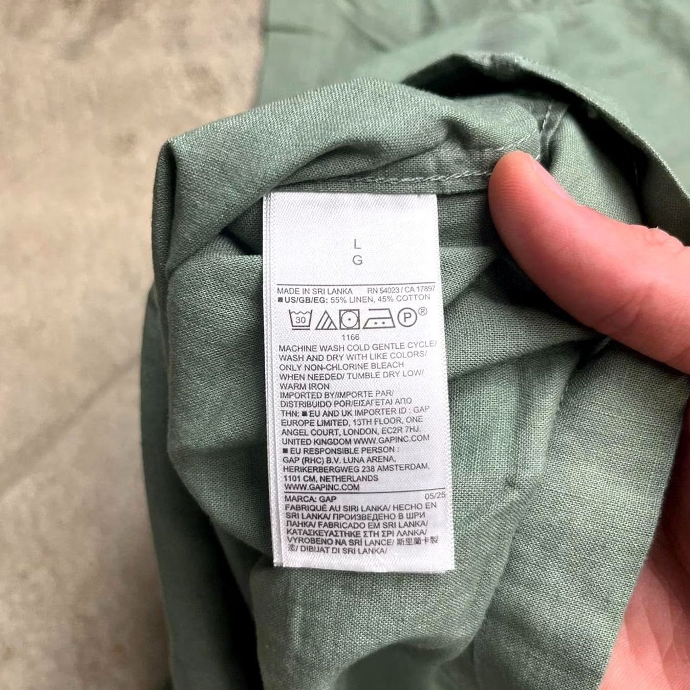 Gap VINTAGE? No. NWT Gap linen camp collar button shirt green mens large preppy Size US L / EU 52-54 / 3 - 4 Thumbnail