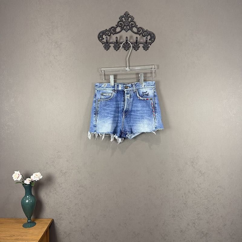 Saint Laurent Paris Saint Laurent Distressed Denim Shorts Size 26 Size 26" / US 2 / IT 38 - 1 Thumbnail