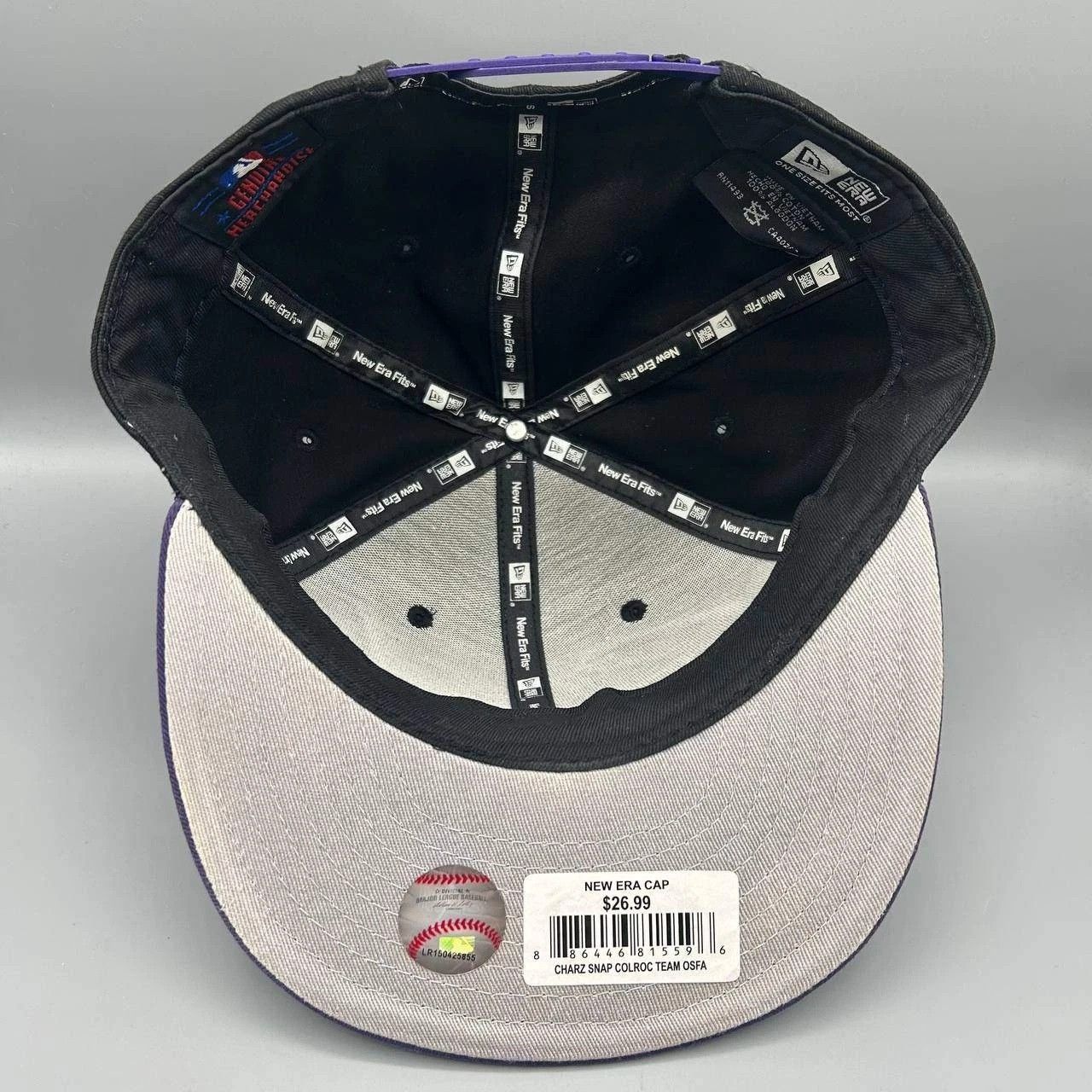 New Era Colorado Rockies Hat Men MLB New Era Fits Snap Back Cotton Size ONE SIZE - 2 Thumbnail