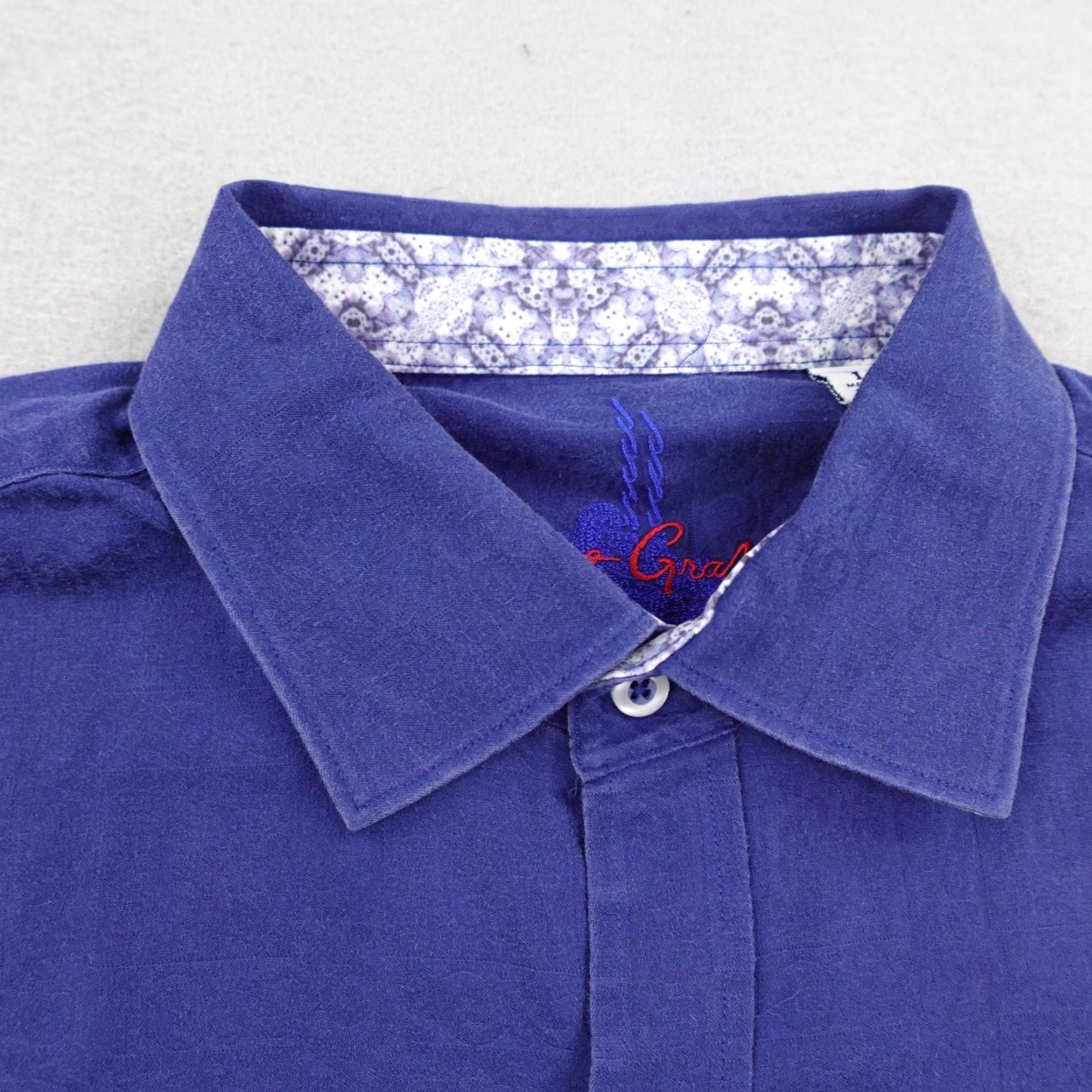 Robert Graham Robert Graham Shirt Mens Large Blue Button-Up Classic Fit Abstract Flip Cuffs Size US L / EU 52-54 / 3 - 2 Thumbnail