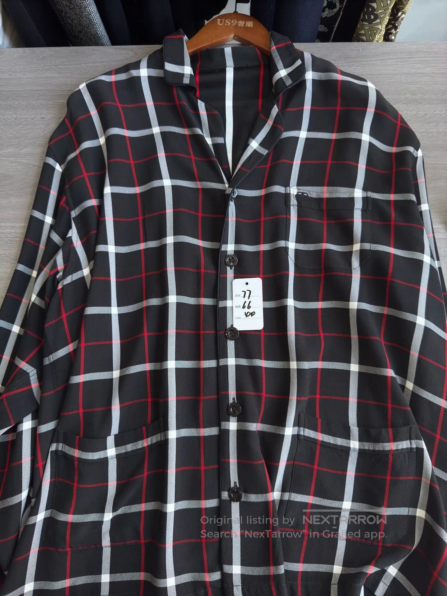 Balenciaga Balenciaga BB Embroidered Check Long Sleeve Shirt. Size US S / EU 44-46 / 1 - 7 Thumbnail