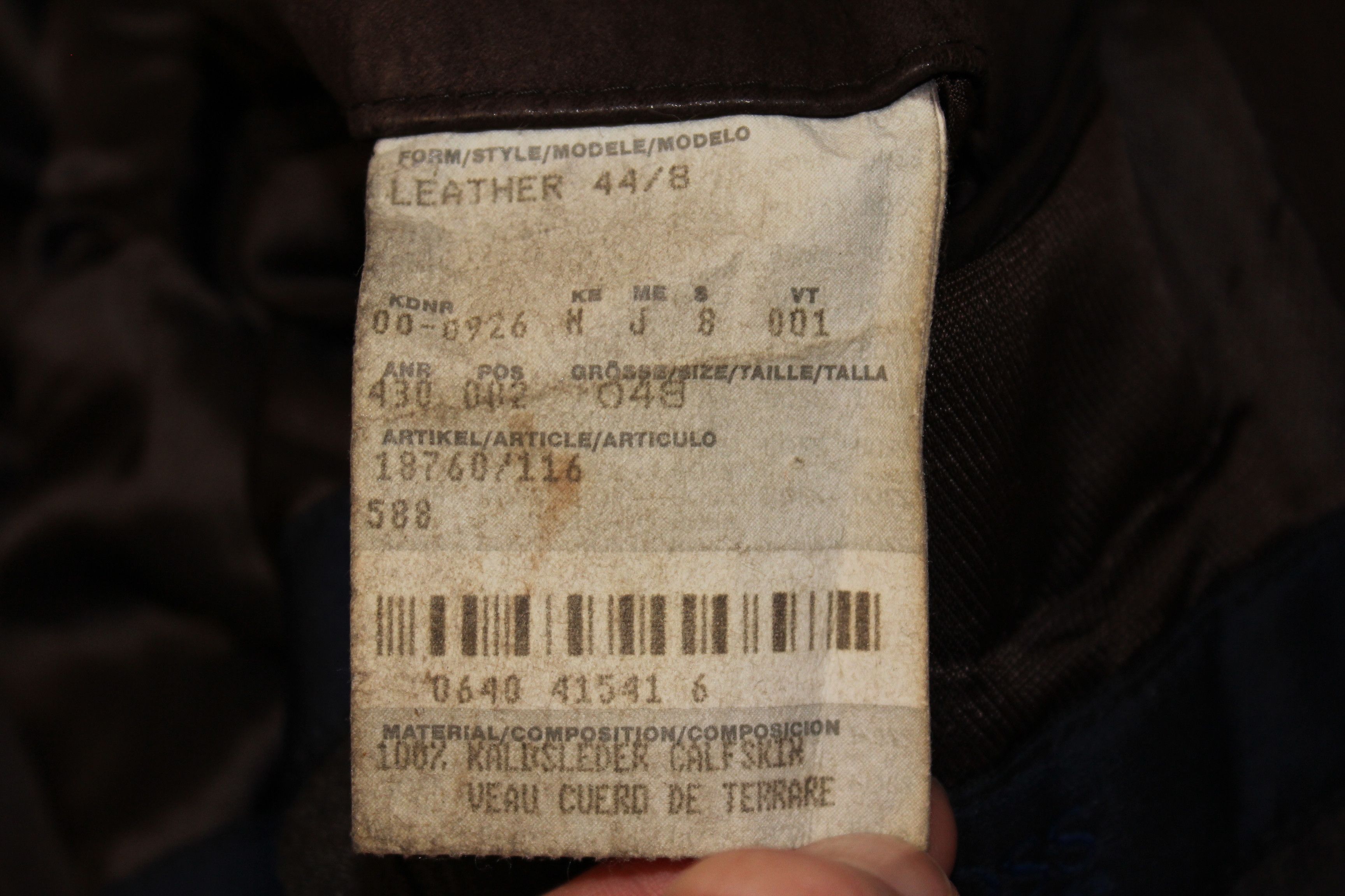 Hugo Boss Men's HUGO BOSS Brown Leather Jacket Coat Size L Size US L / EU 52-54 / 3 - 8 Thumbnail