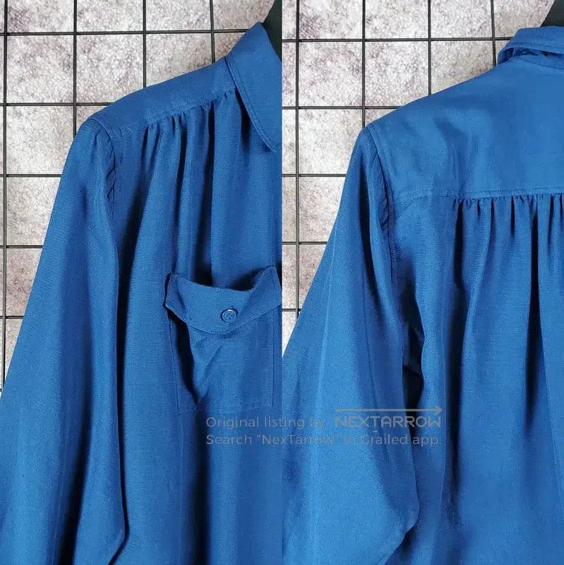 Dior Dior Blue Wool Blend Long Sleeve Shirt . Size M / US 6-8 / IT 42-44 - 5 Thumbnail