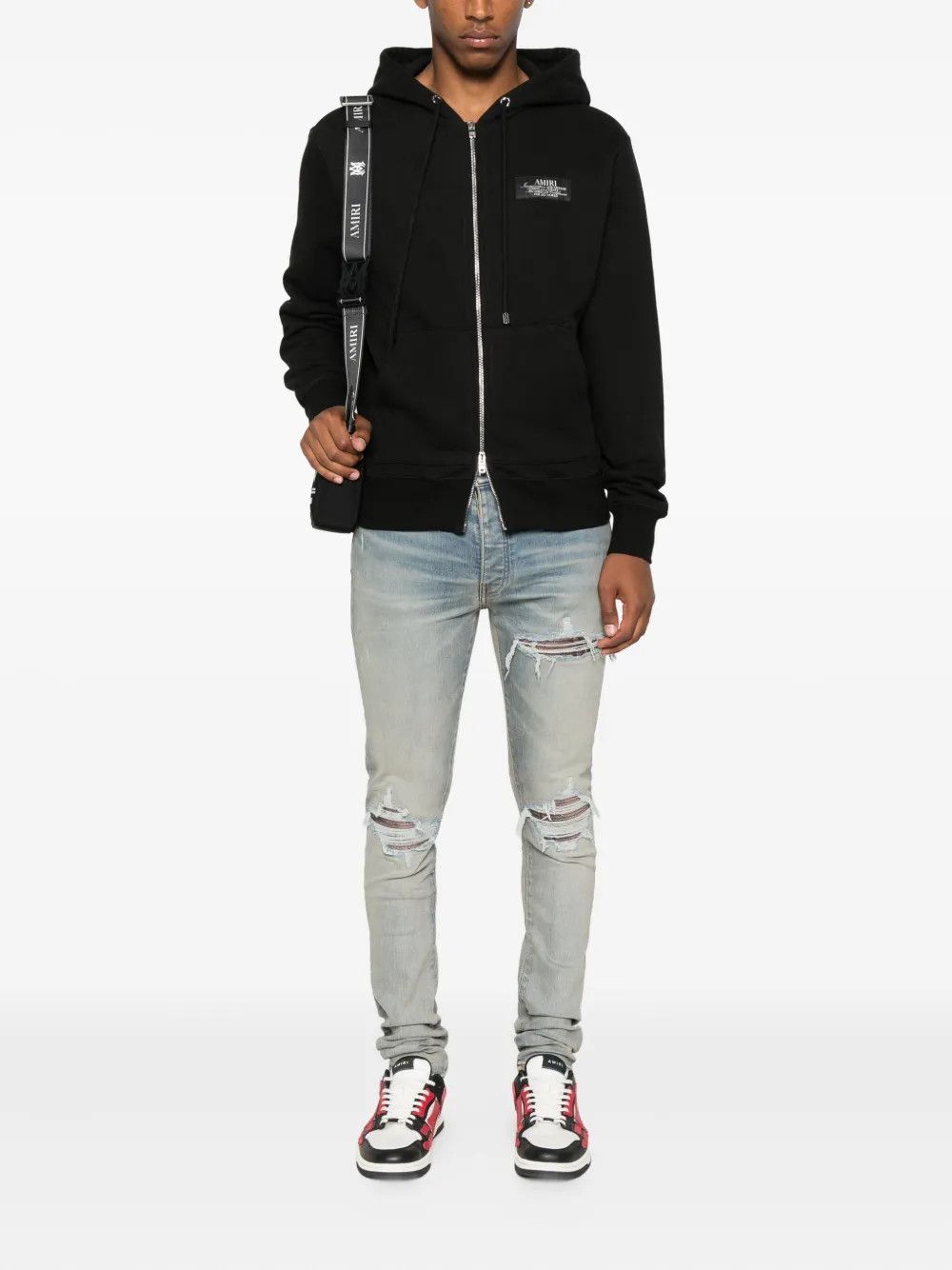 Amiri os11x0326 Spirit Zip Hoodie in Black Size US XL / EU 56 / 4 - 2 Thumbnail