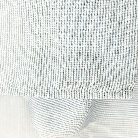 Comme des Garcons Homme Deux Shirt Long Sleeve Striped Paisley Embroidery Light Blue Size US S / EU 44-46 / 1 - 6 Thumbnail