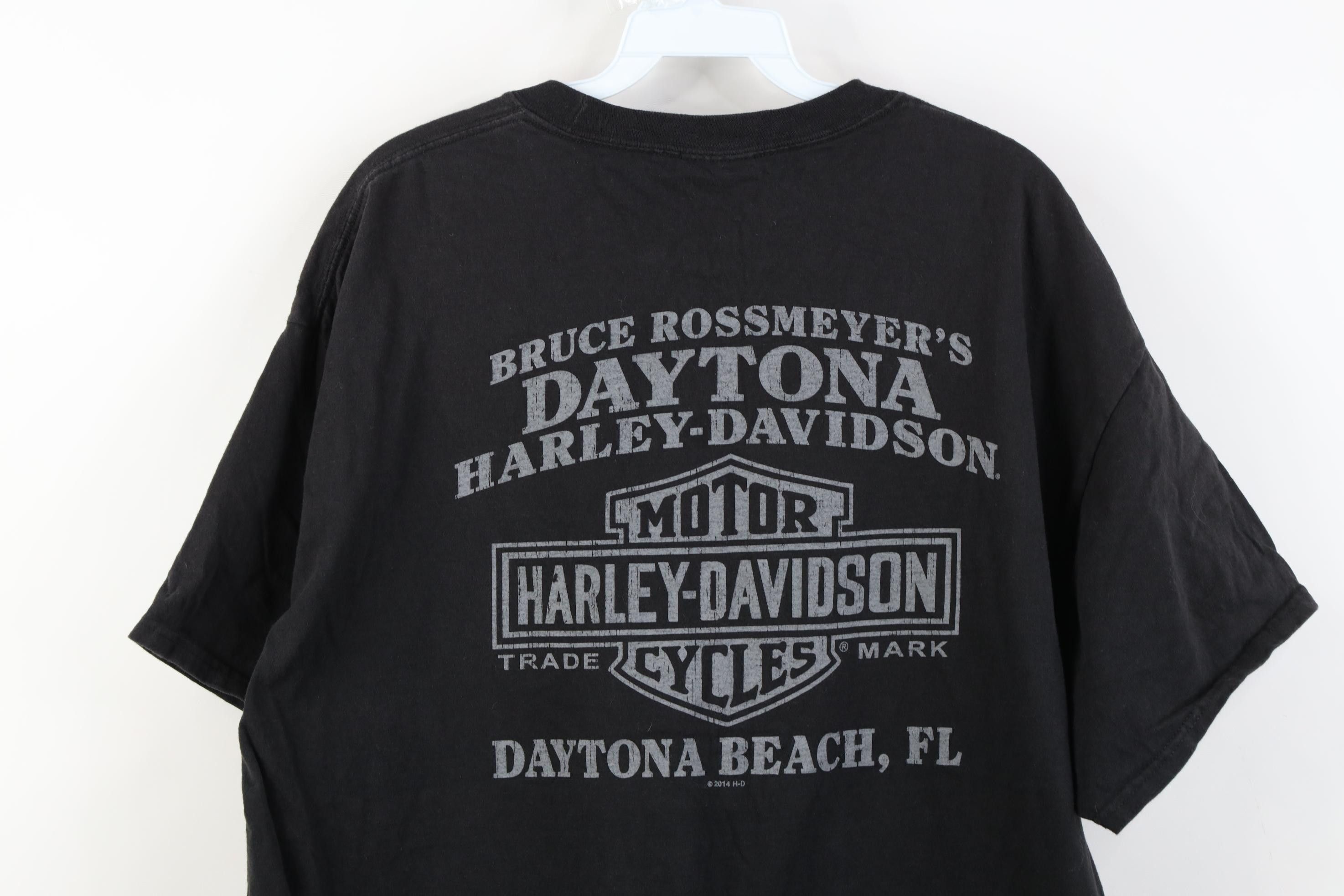 Harley Davidson Vintage Y2K Harley Davidson Big Logo Skull T-Shirt Black Size US XL / EU 56 / 4 - 16 Thumbnail