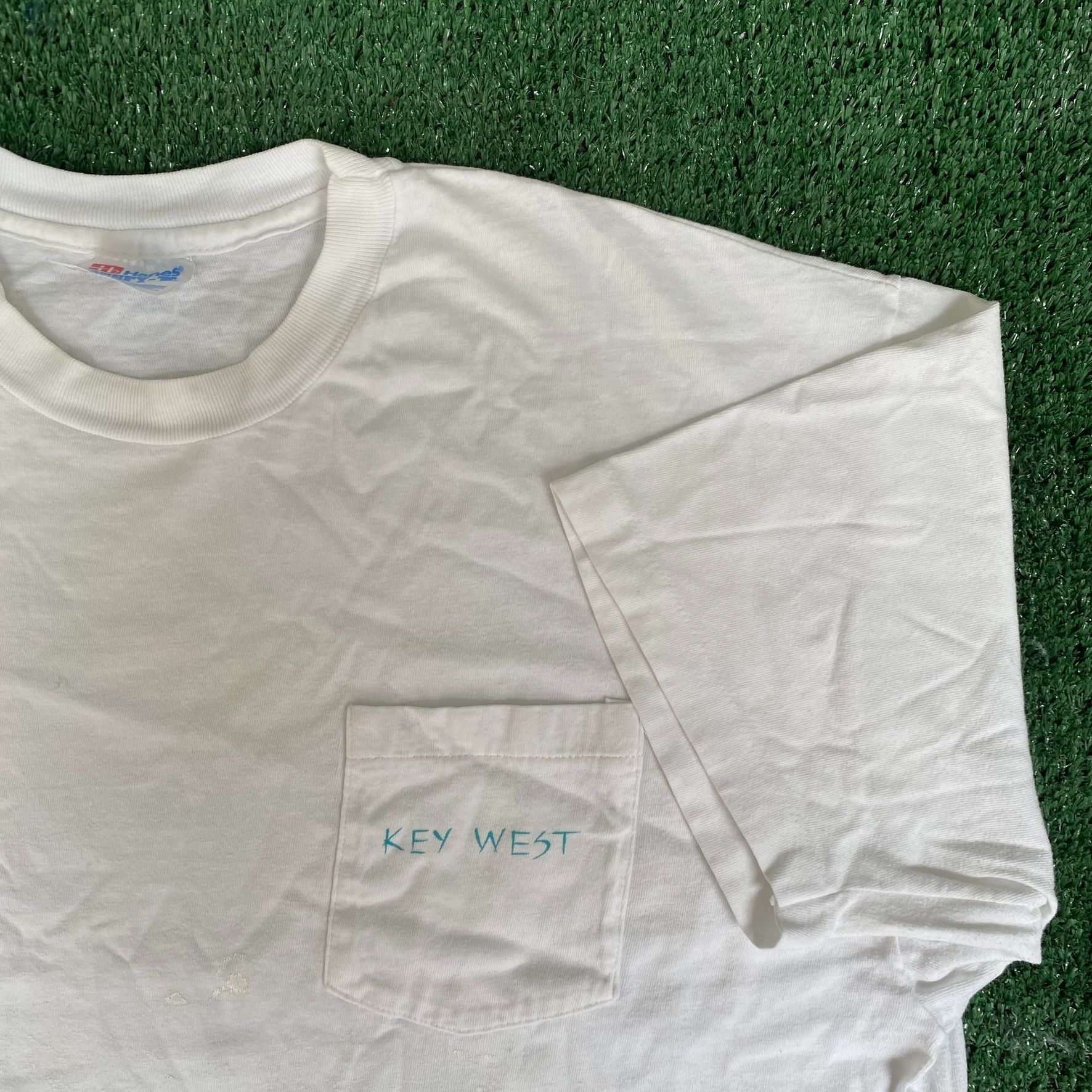 Hanes Vintage 90s Key West Sailing T-Shirt Nautical Preppy Florida Size US XL / EU 56 / 4 - 7 Thumbnail
