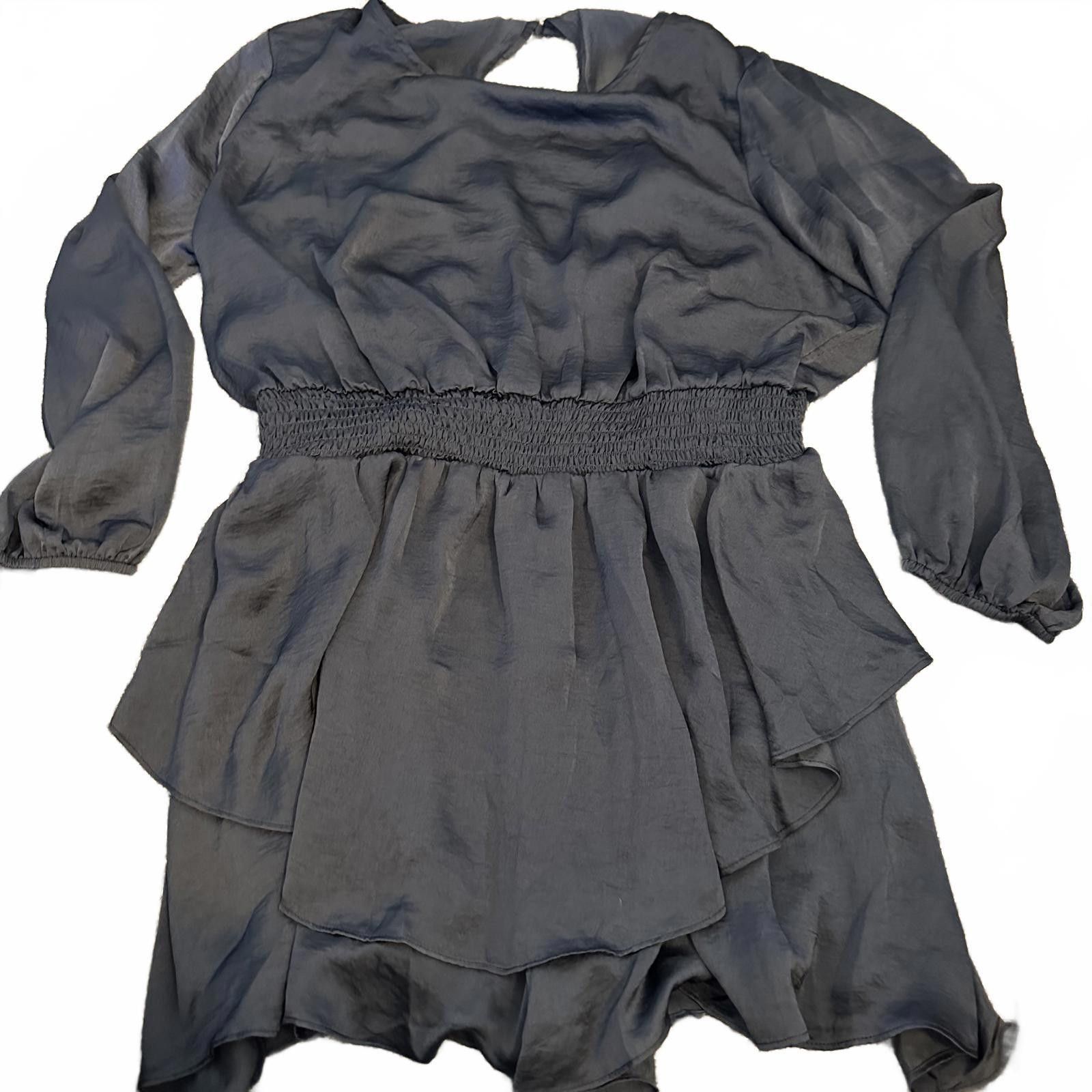 Designer Elegant Gray Sheer Dress / romper by Pink Lily Size 42" / US 20 - 3 Thumbnail