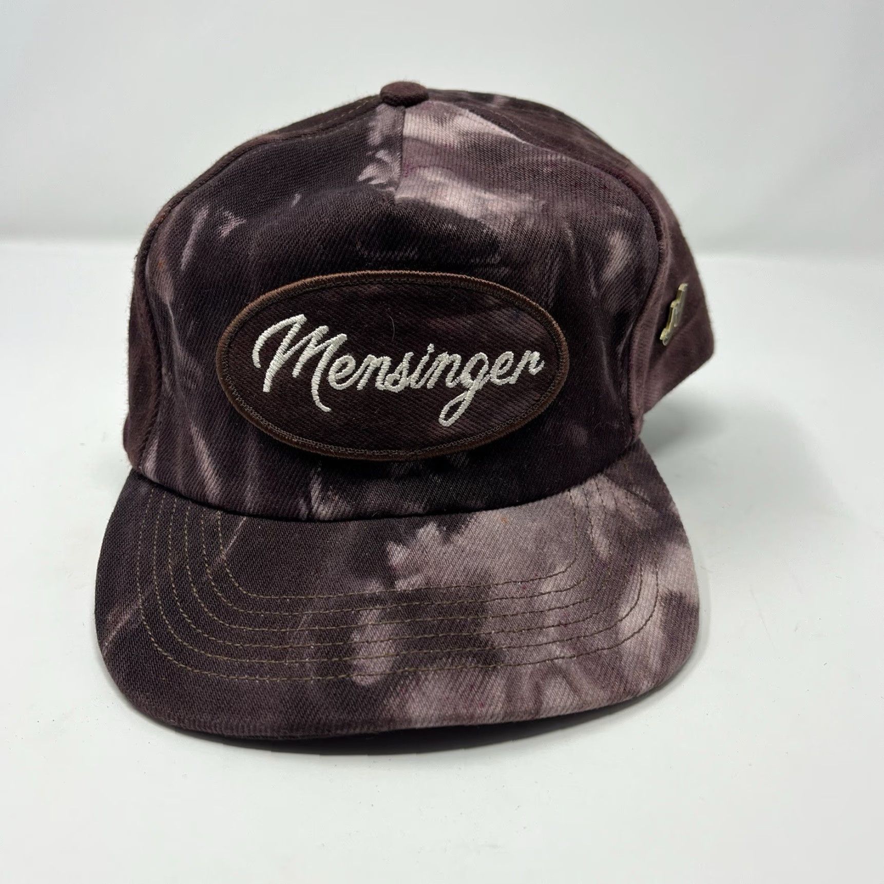 Vintage J. Mensinger SnapBack Hat Made In USA Los Angeles Burgundy Tie Dye Green One Size Mens Hats USA Russ? Size ONE SIZE - 2 Thumbnail