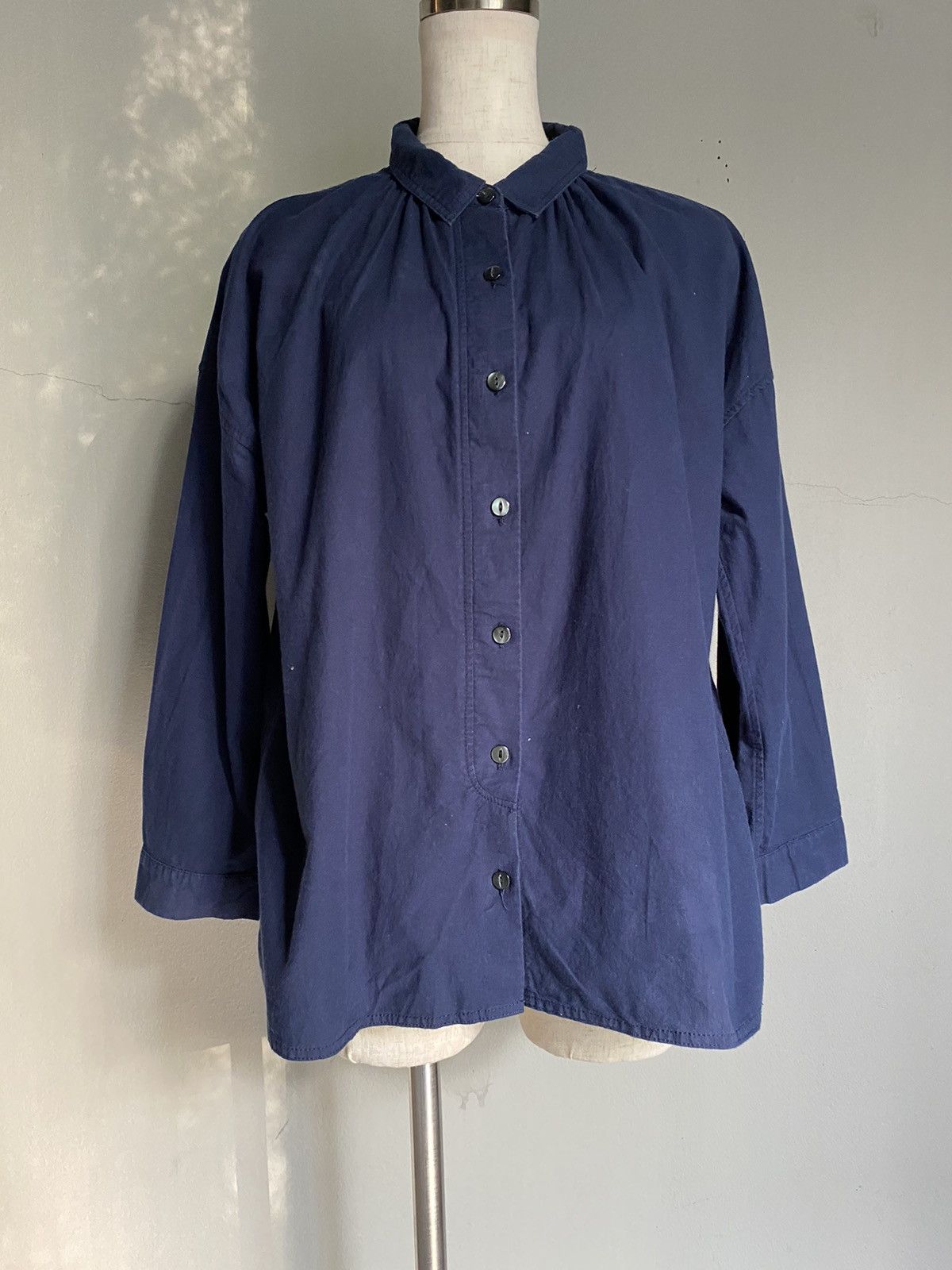 Japanese Brand Sabbatum Dark blue collared shirt Size M / US 6-8 / IT 42-44 - 21 Thumbnail