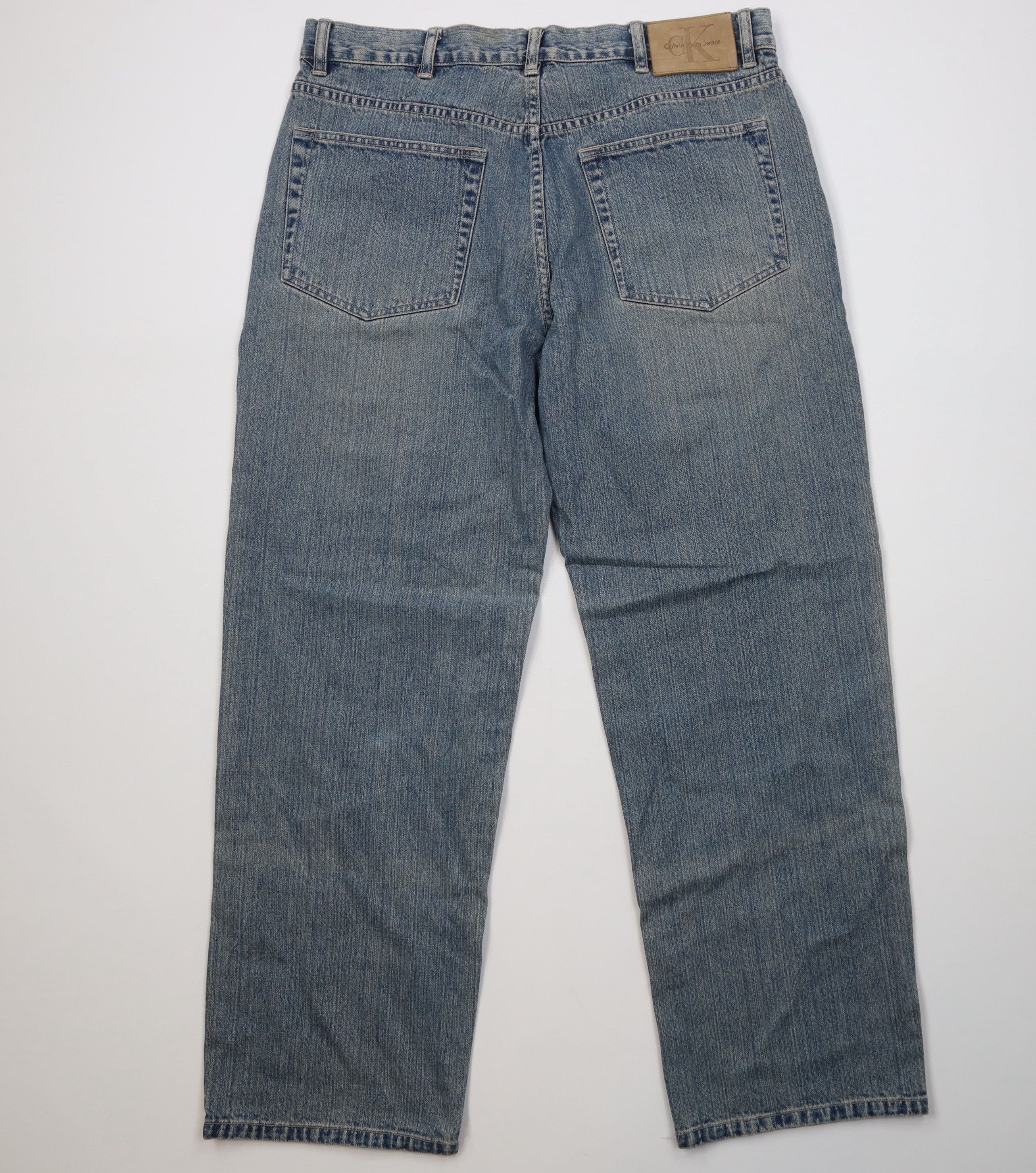 Calvin Klein Vintage 90s Y2K Calvin Klein Baggy Wide Leg Denim Jeans Blue Size US 36 / EU 52 - 9 Thumbnail