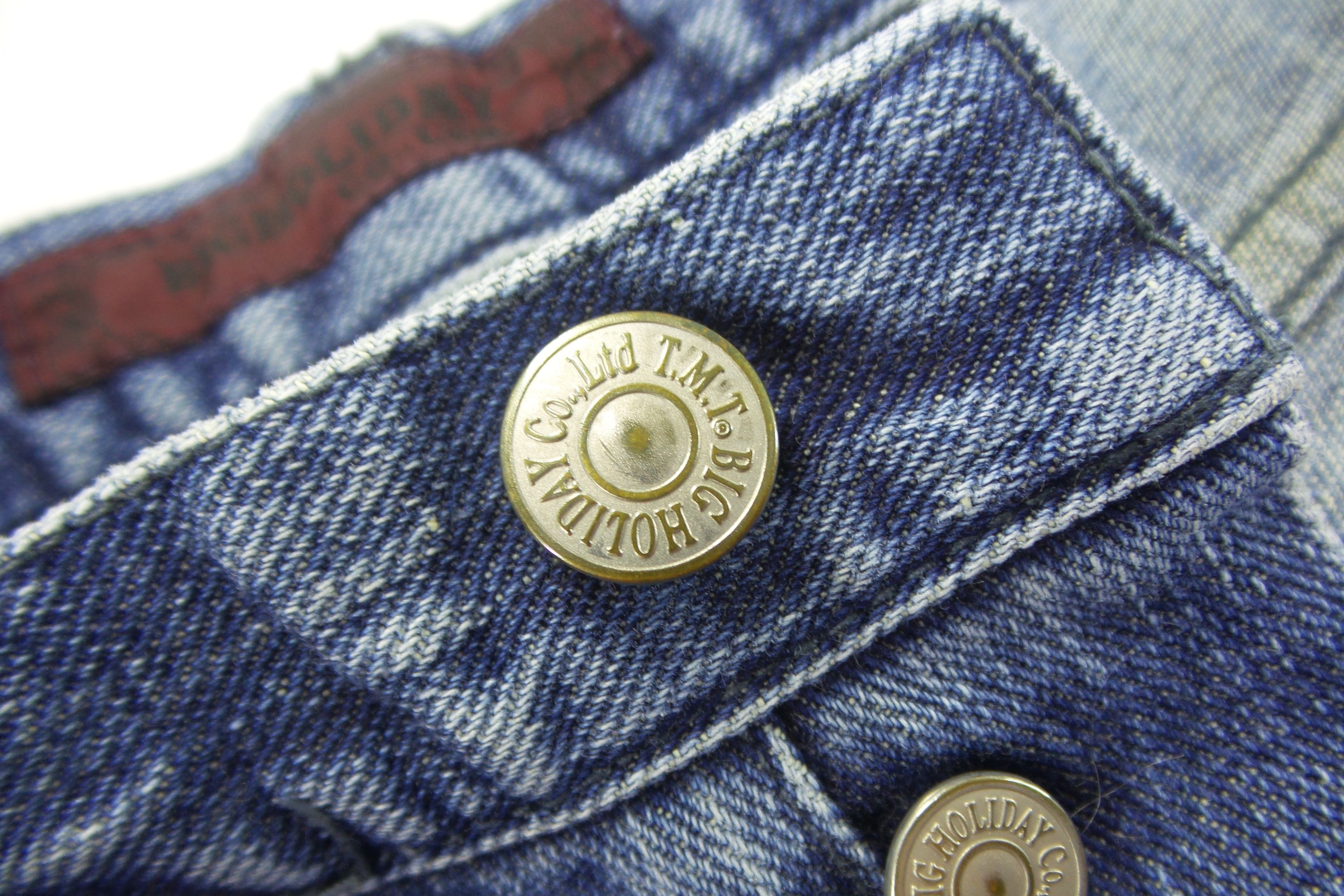 TMT Japanese Brand T.M.T Distressed Ripped Jeans W17xL44.5 Size US 34 / EU 50 - 2 Thumbnail