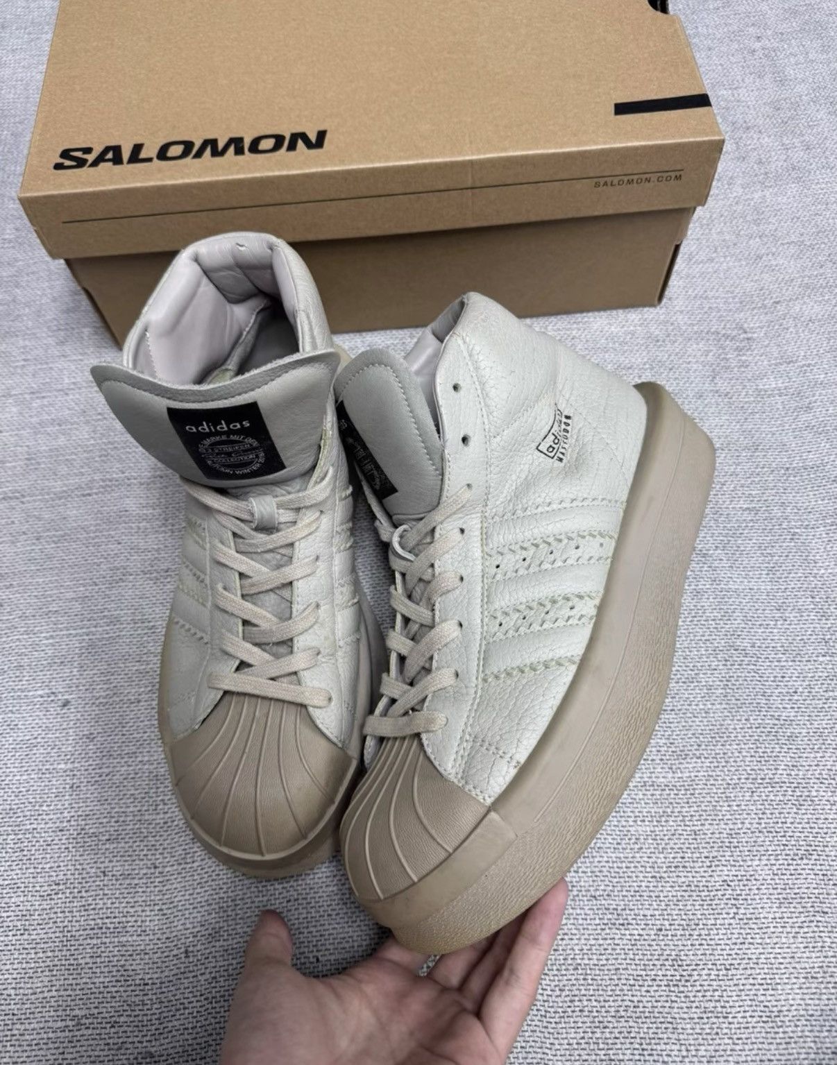 Adidas Adidas x Rick Owens Superstar High K37 Size US 8 / EU 41 - 6 Thumbnail
