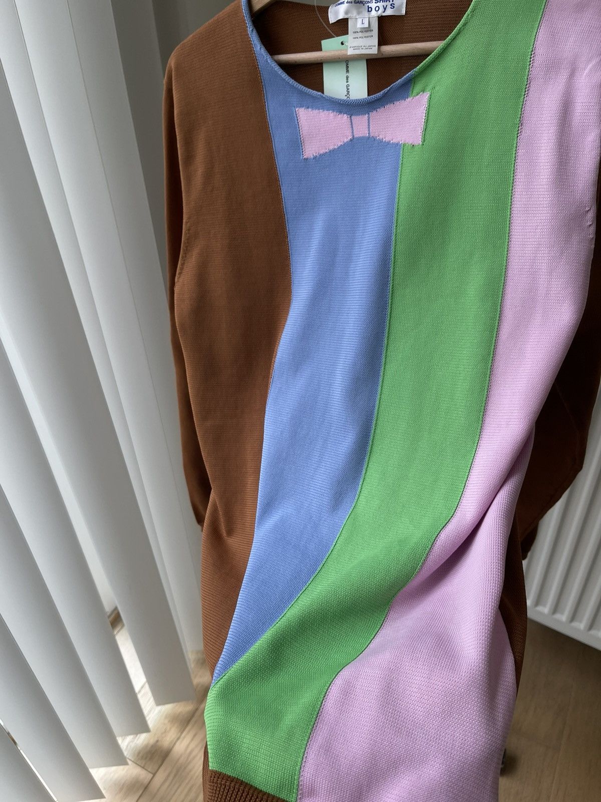 Comme des Garcons Comme des Garçons Shirt SS19 Multicolores Bow Tie Sweater Size US L / EU 52-54 / 3 - 8 Thumbnail