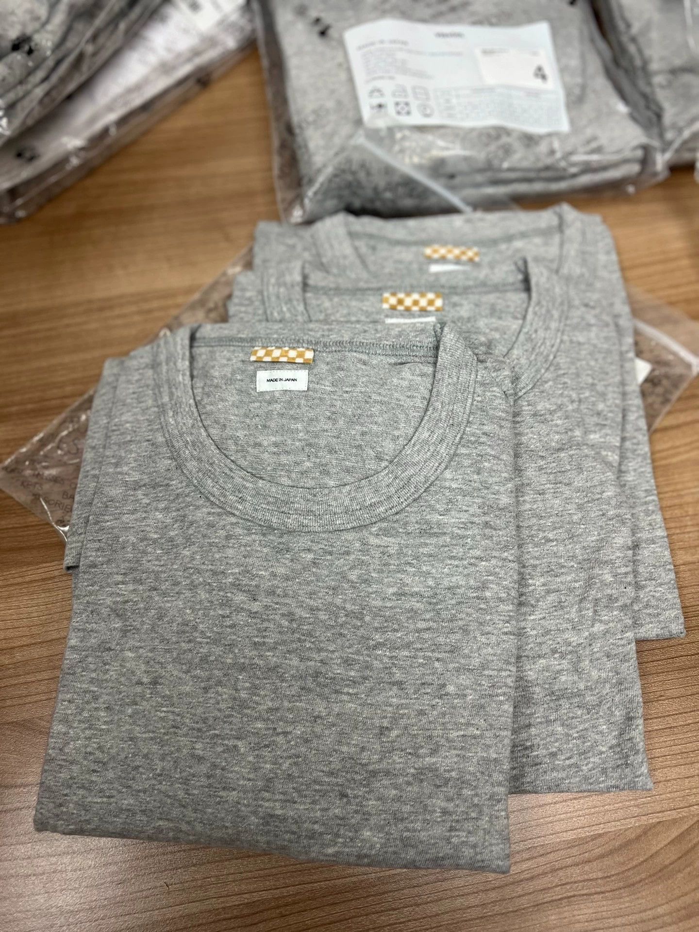 Visvim 22AW Siblig WIDE Small Collar Tee Grey 3Pack