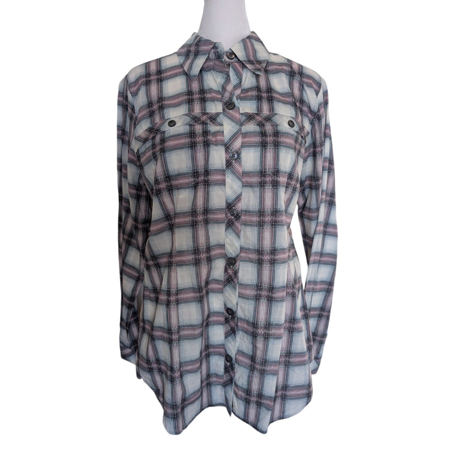 Other CAbi Floral Western Festival Plaid Mixed Pattern Button Up Size M / US 6-8 / IT 42-44 - 2 Thumbnail
