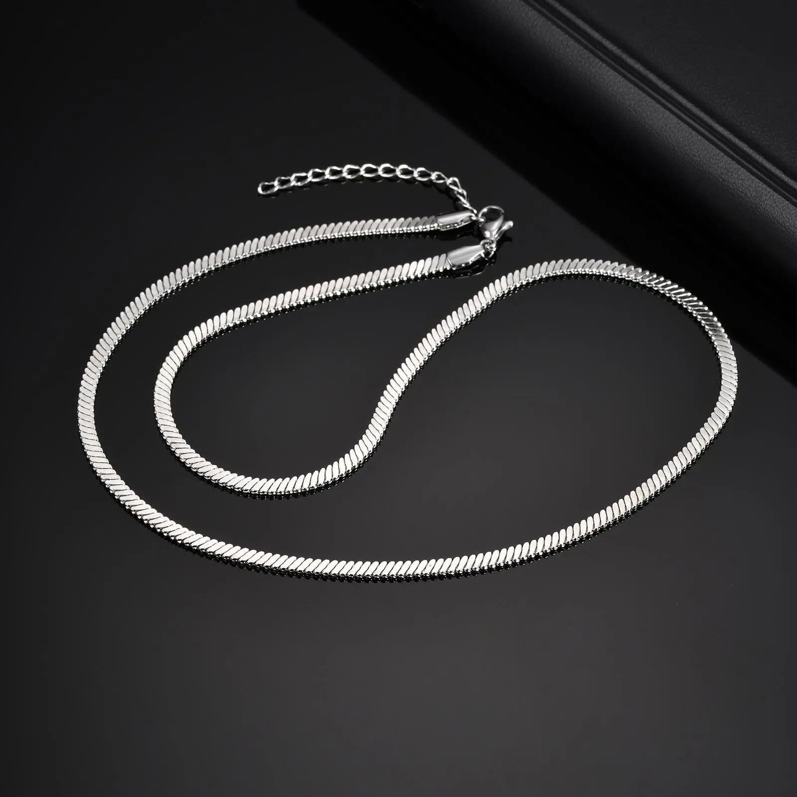 Vintage 3MM Flat Snake Chain Necklace Size ONE SIZE - 5 Thumbnail