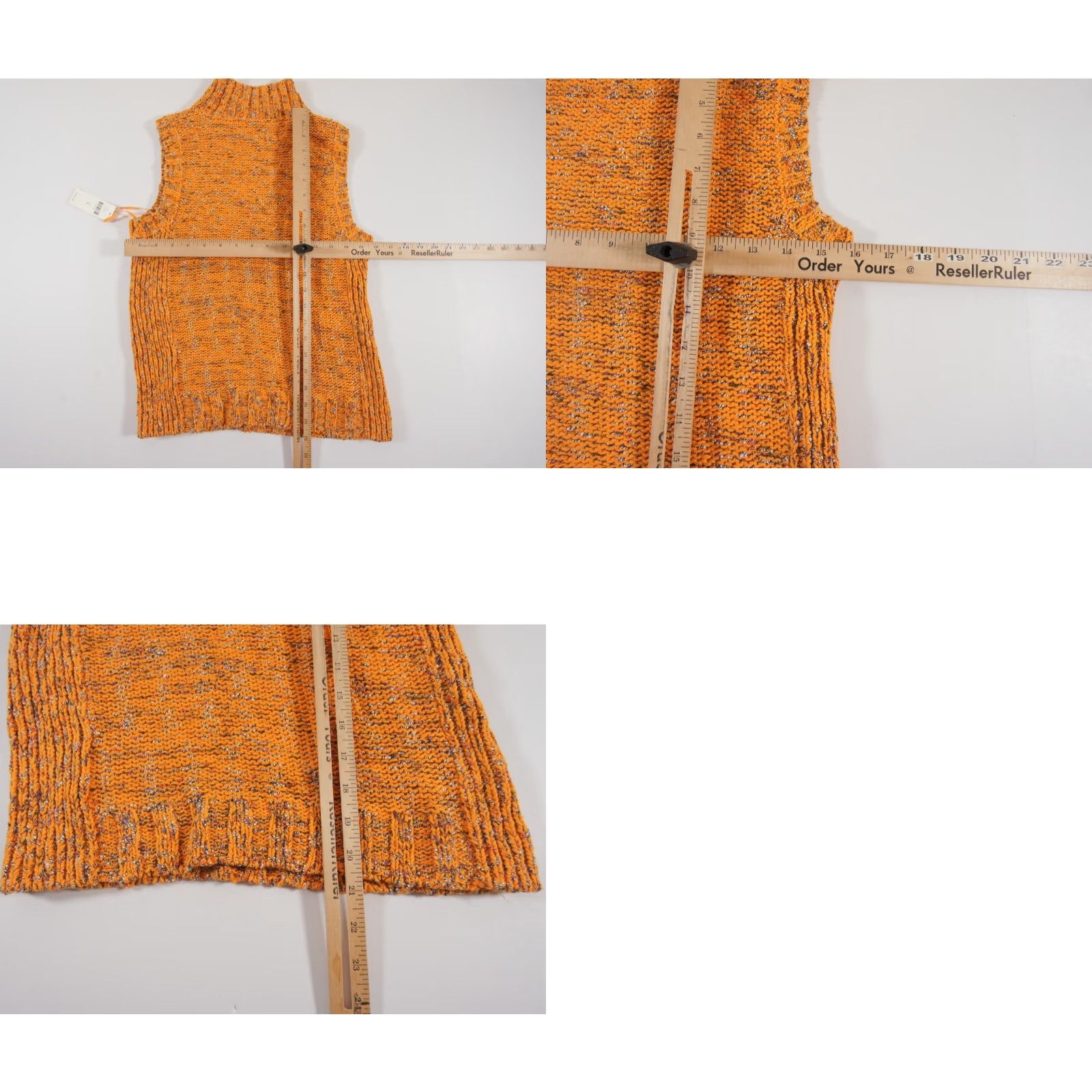Anthropologie Anthropologie Sweater Women's Medium Orange Knit Sleeveless Tank New Size M / US 6-8 / IT 42-44 - 8 Thumbnail