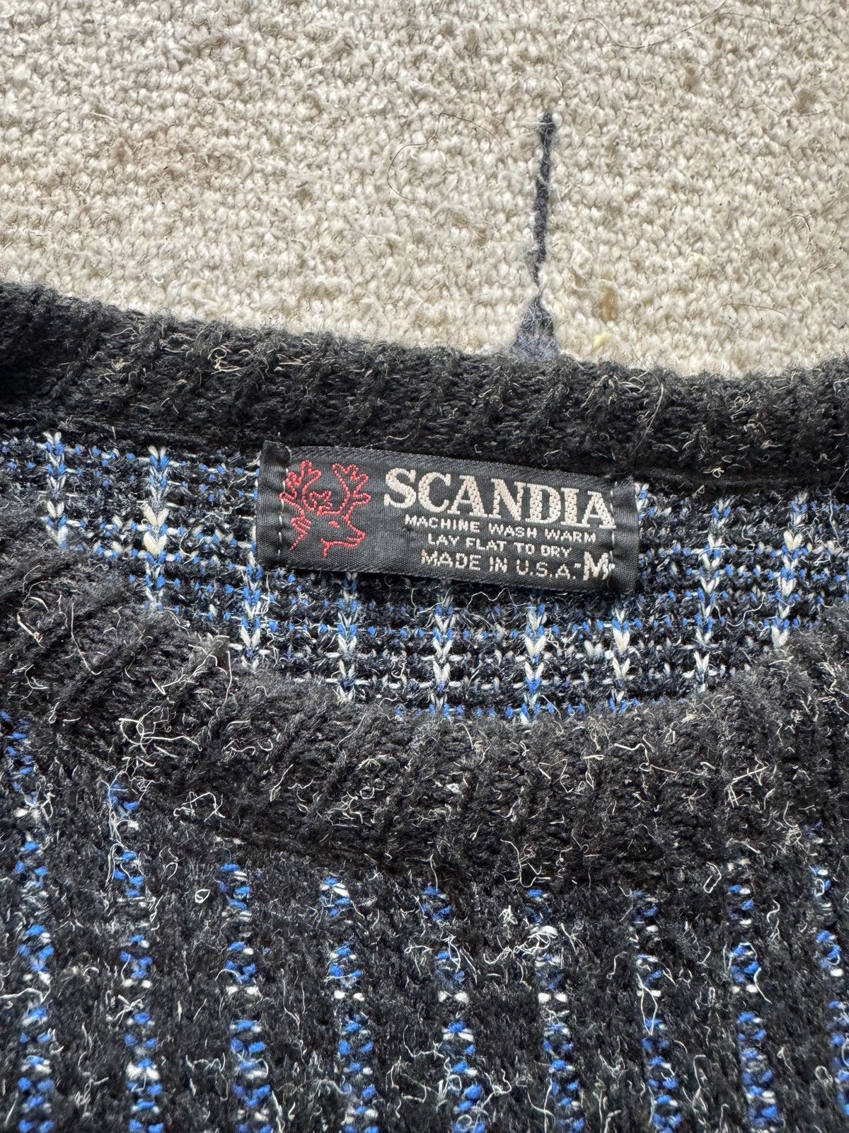 Vintage Vintage 90s Scandia Knit Pattern Grandpa Sweater Medium Size US M / EU 48-50 / 2 - 3 Thumbnail