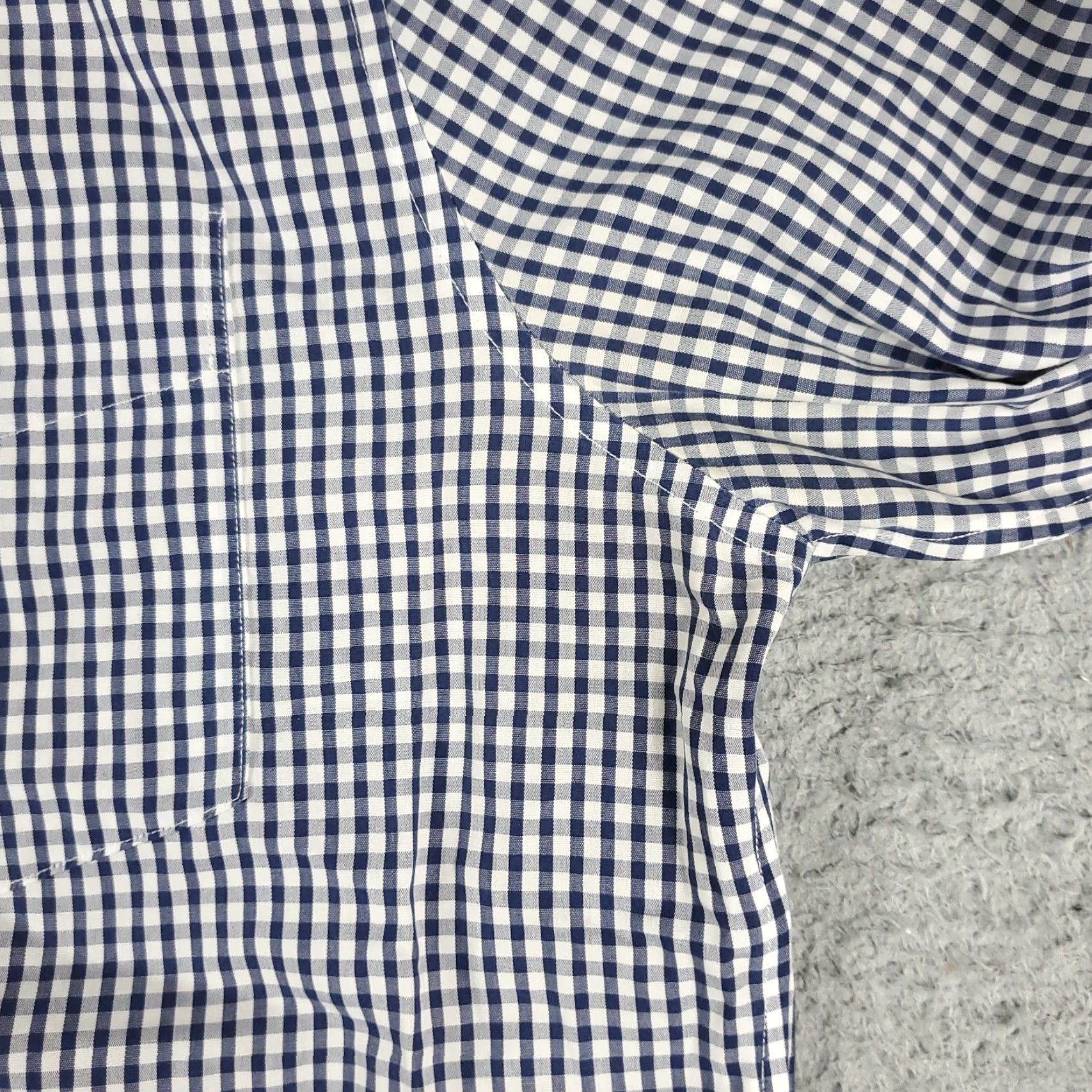 Bonobos Bonobos Dress Shirt Men Size 16 Blue Check Long Sleeve Button-Up Non-Iron Size 42R - 4 Thumbnail