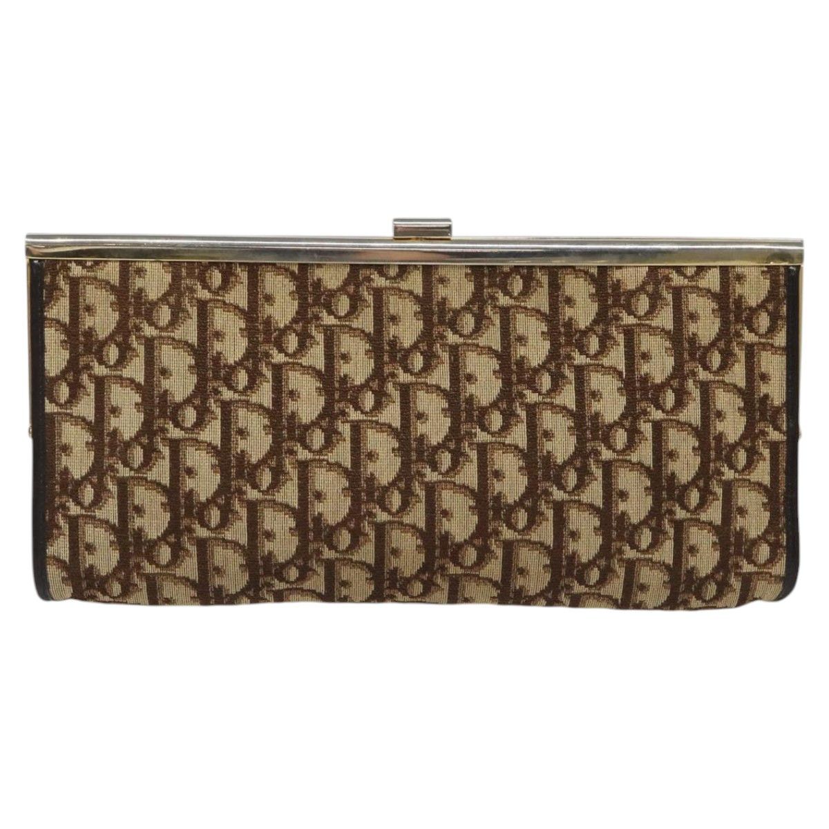 Dior Trotter Brown Canvas Clutch Bag (Pre-Owned) Size ONE SIZE - 1 Thumbnail