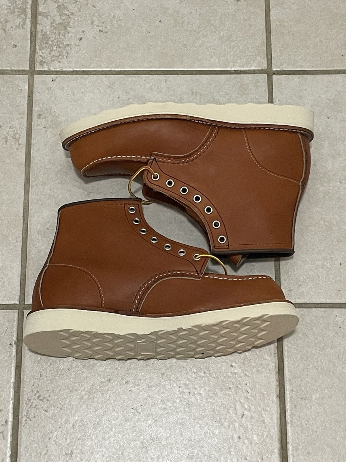 image of Red Wing Classic Moc In Oro Legacy Shoes in Brown, Men's (Size 8.5)