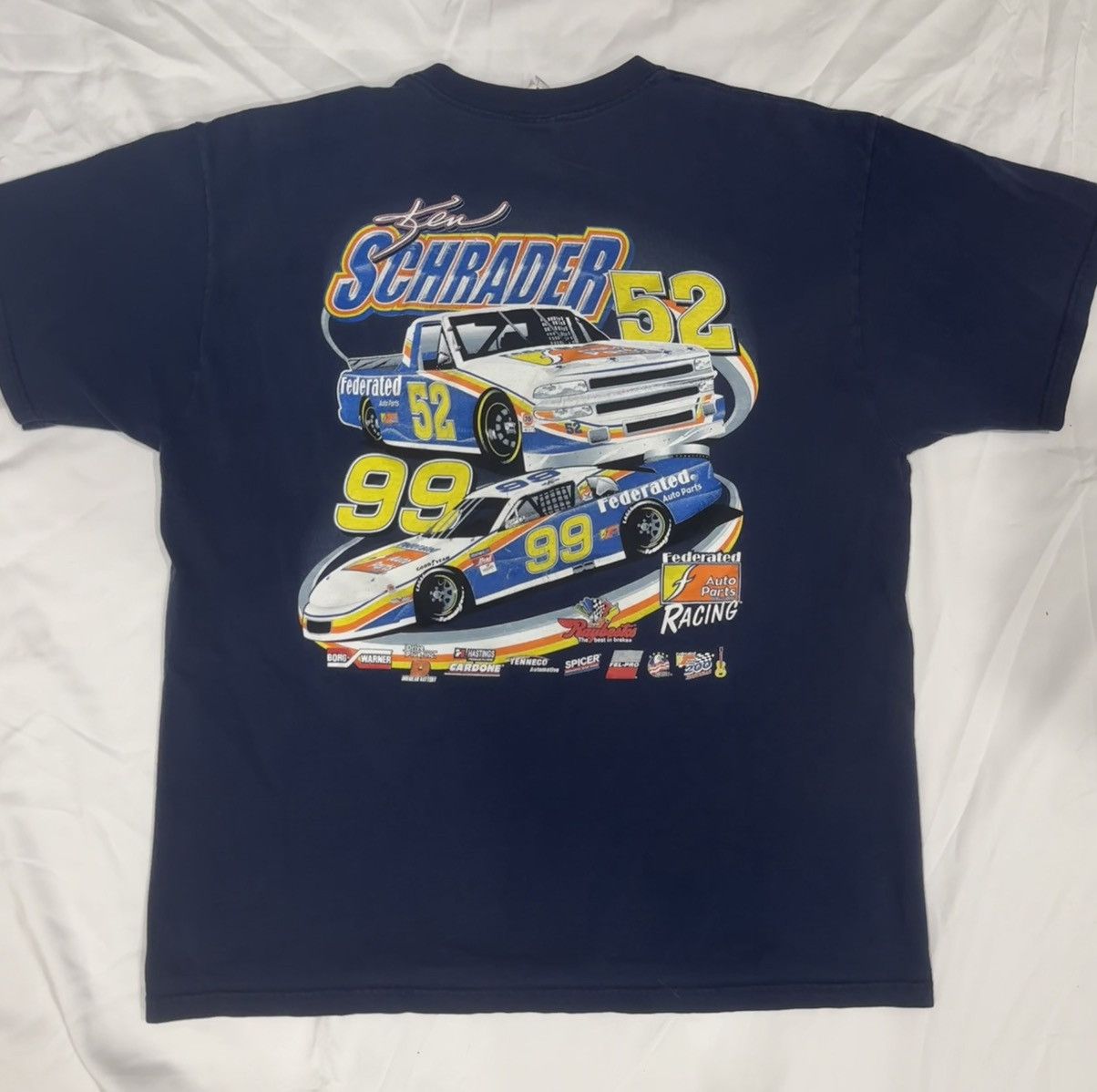 NASCAR Y2K 200 NASHVILLE SPEEDWAY Dark Blue Shirt Chest Pocket SzXL Size US XL / EU 56 / 4 - 5 Thumbnail