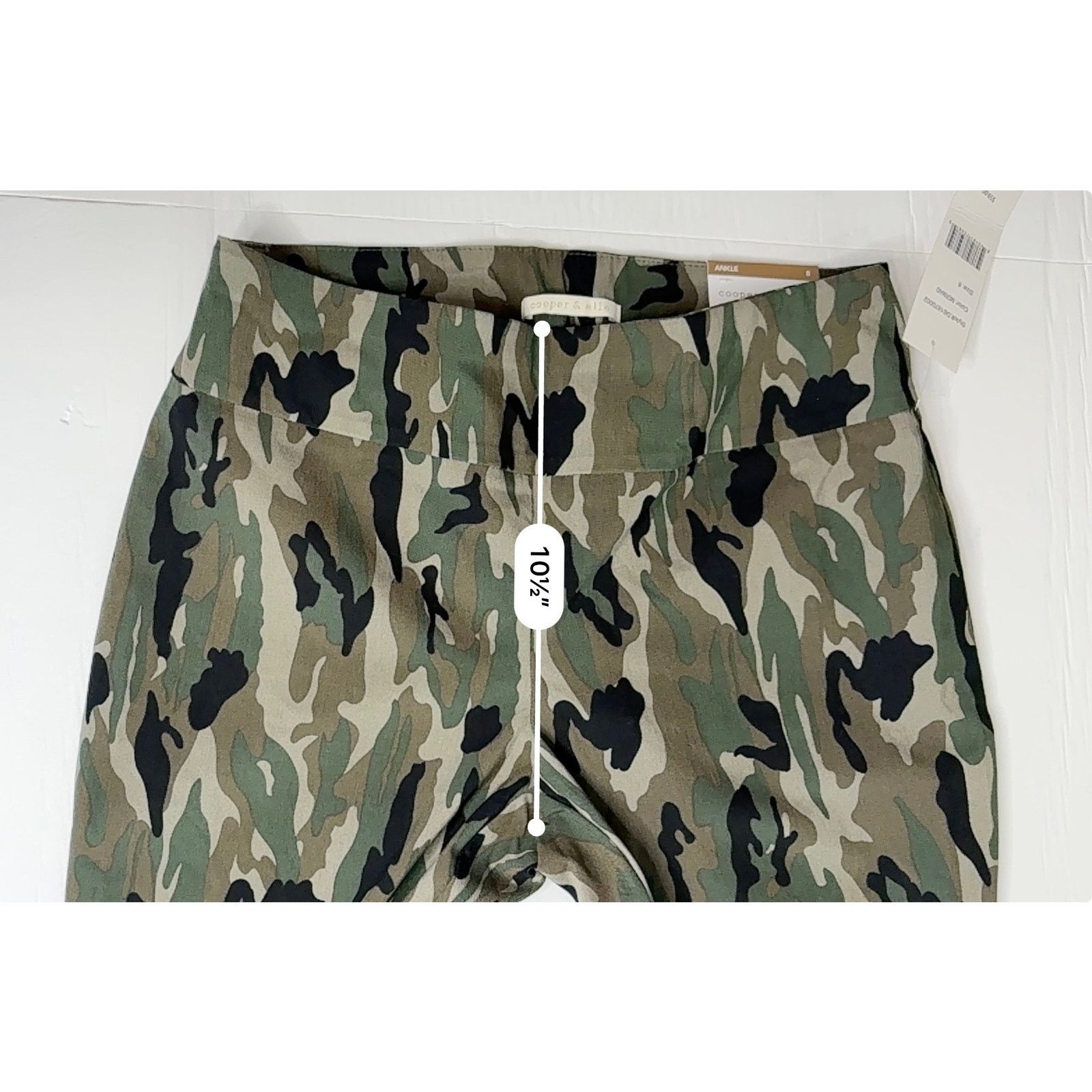 Other Cooper & Ella Green Camo Stretch Pull on Ankle Pants 8 NWT Size 30" / US 8 / IT 44 - 5 Thumbnail