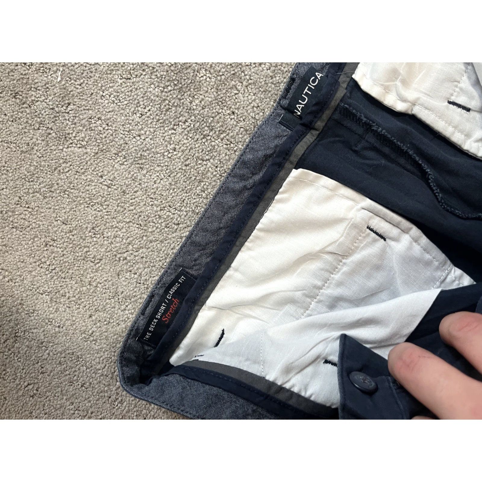 Nautica Nautica Shorts Mens 34W Navy Blue The Deck Fit Cotton Casual Summer Size US 34 / EU 50 - 3 Thumbnail