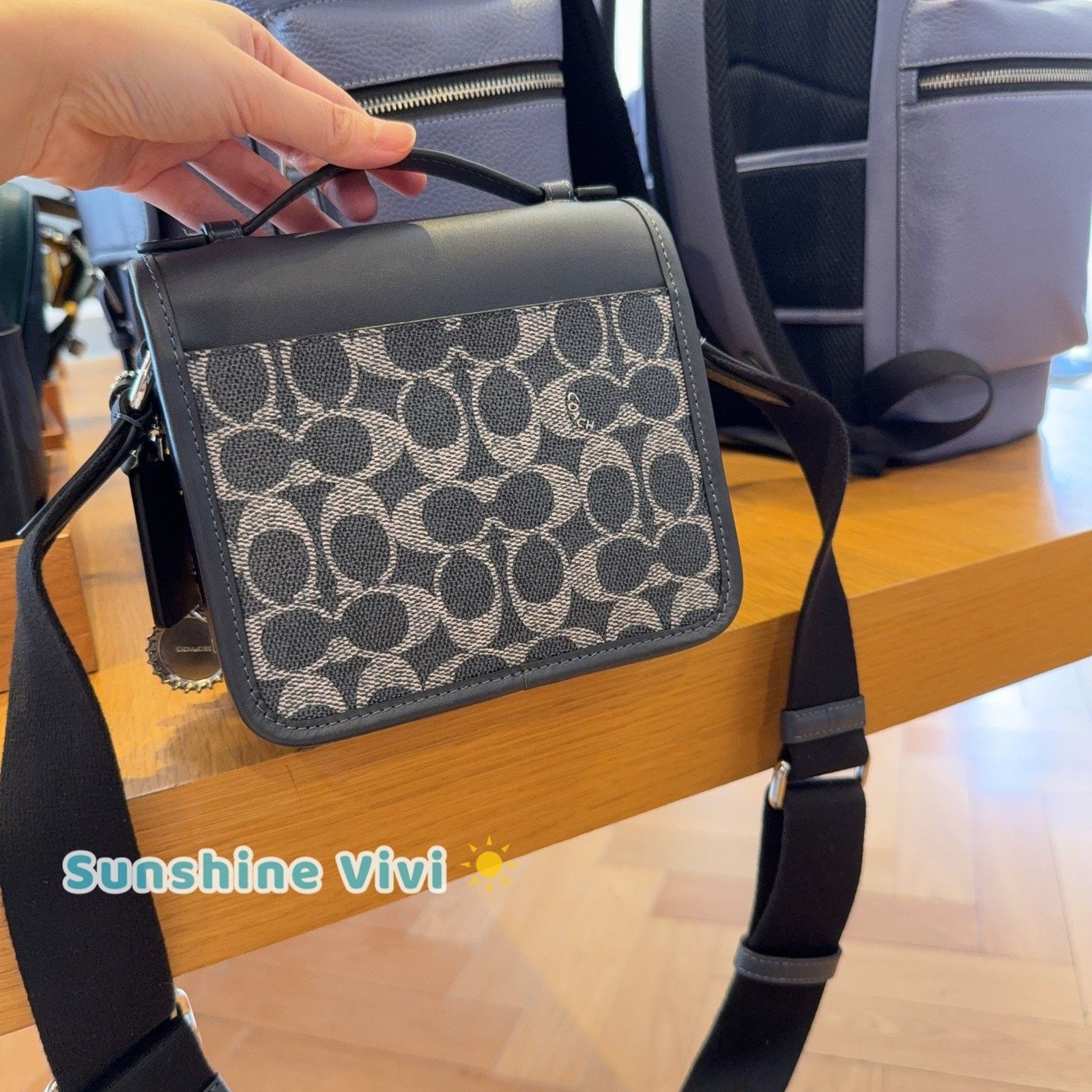 Coach NWT COACH Racer Crossbody bag charms ceb25 DENIM/CHALK Size ONE SIZE - 8 Thumbnail