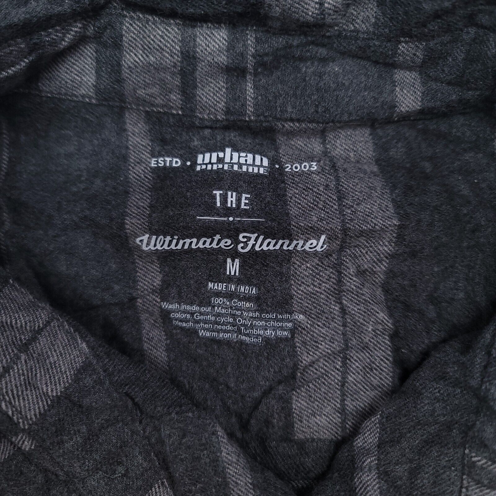 Urban Pipeline Urban Pipeline Flannel Shirt Mens Size Medium M Gray Striped Size US M / EU 48-50 / 2 - 3 Thumbnail