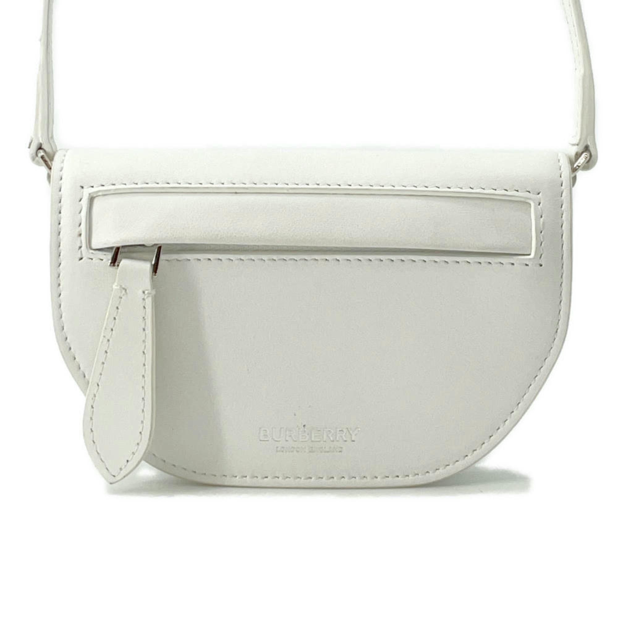 Burberry Shoulder Bag Mini Olympia Micro Leather 8040736 Burberry White, Women's
