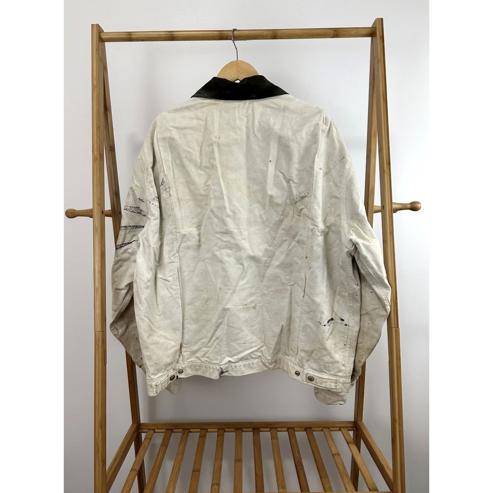Dickies VTG Dickies Lined Detroit WIP Work Paint Spatter White Canvas Jacket XL Men's Vintage Dickies Jacket XL White Detroit Paint Spatter Size US XL / EU 56 / 4 - 2 Thumbnail